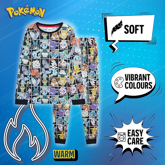 get-trend-boys-pyjama-pok-mon-gar-on-long-11-12-ans-pikachu image 5