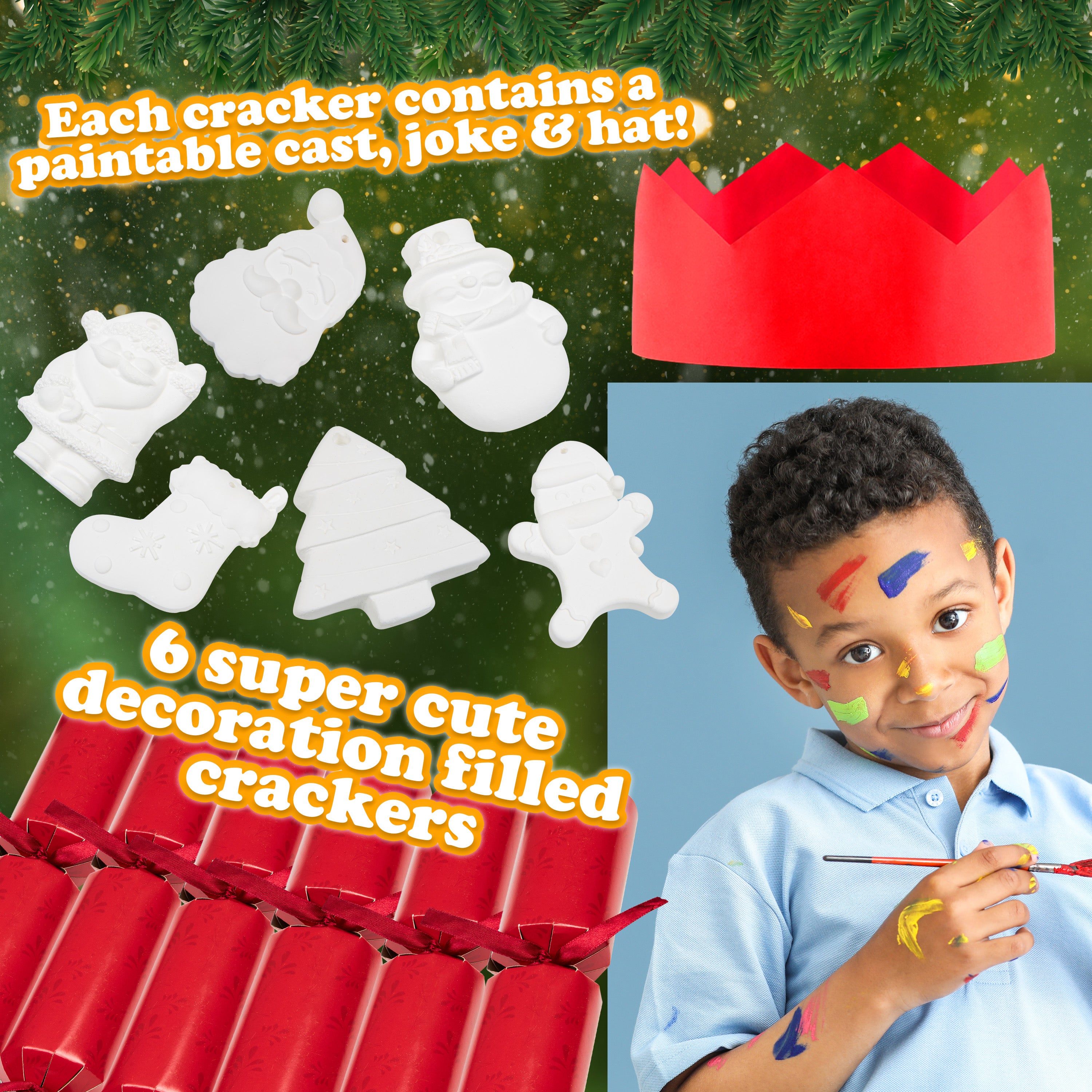 kreativekraft-crackers-no-l-6-pi-ces-ornement-rouge-peinture image 4