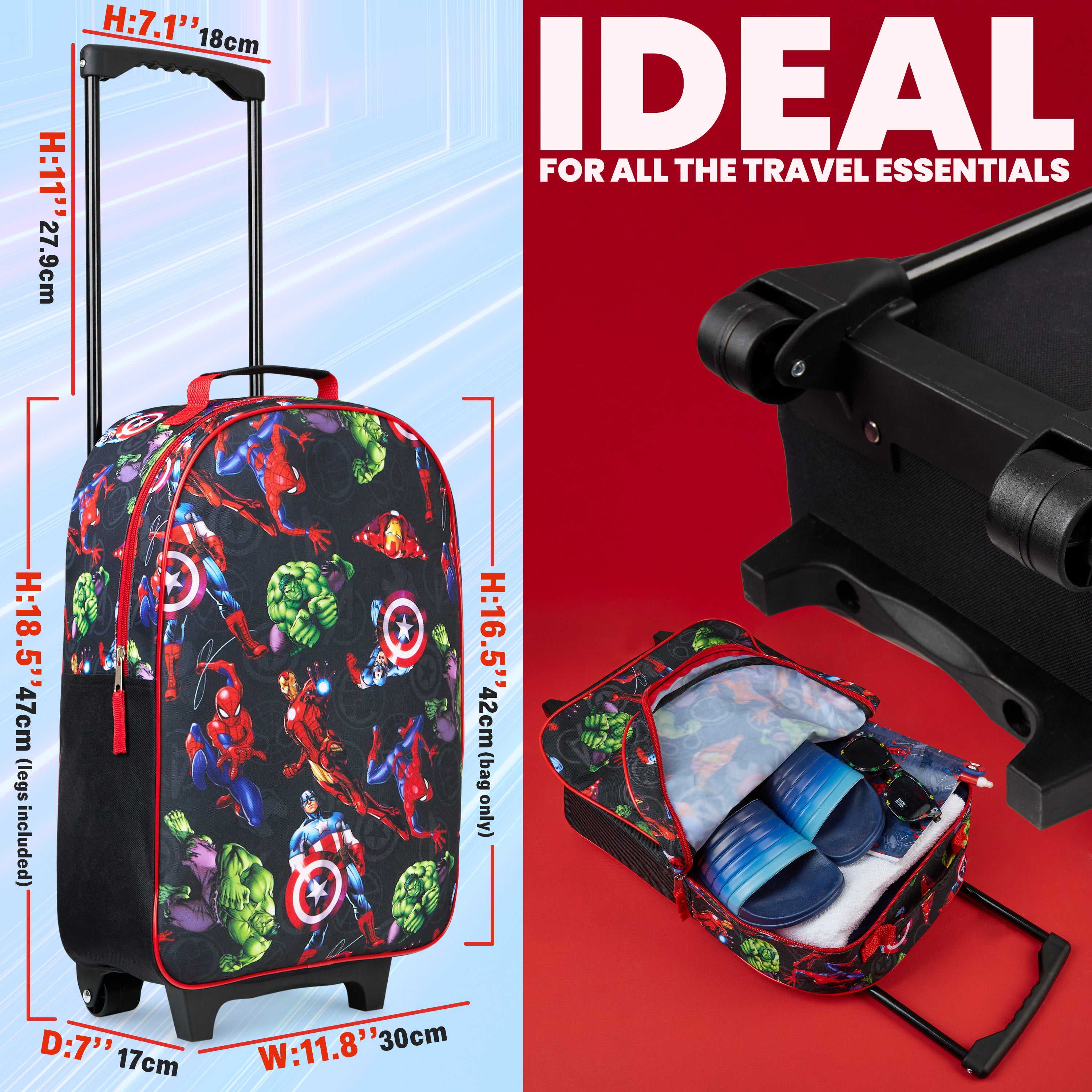 marvel-valise-enfant-trolley-pliable-47-cm-avengers image 6