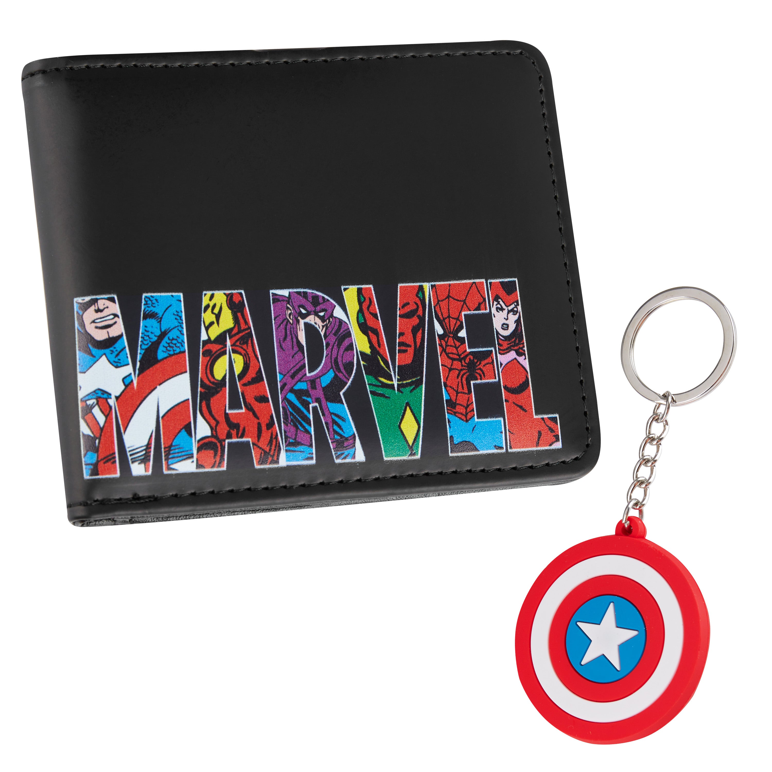 marvel-portefeuille-carte-porte-cl-s-homme-captain-america-noir image 1