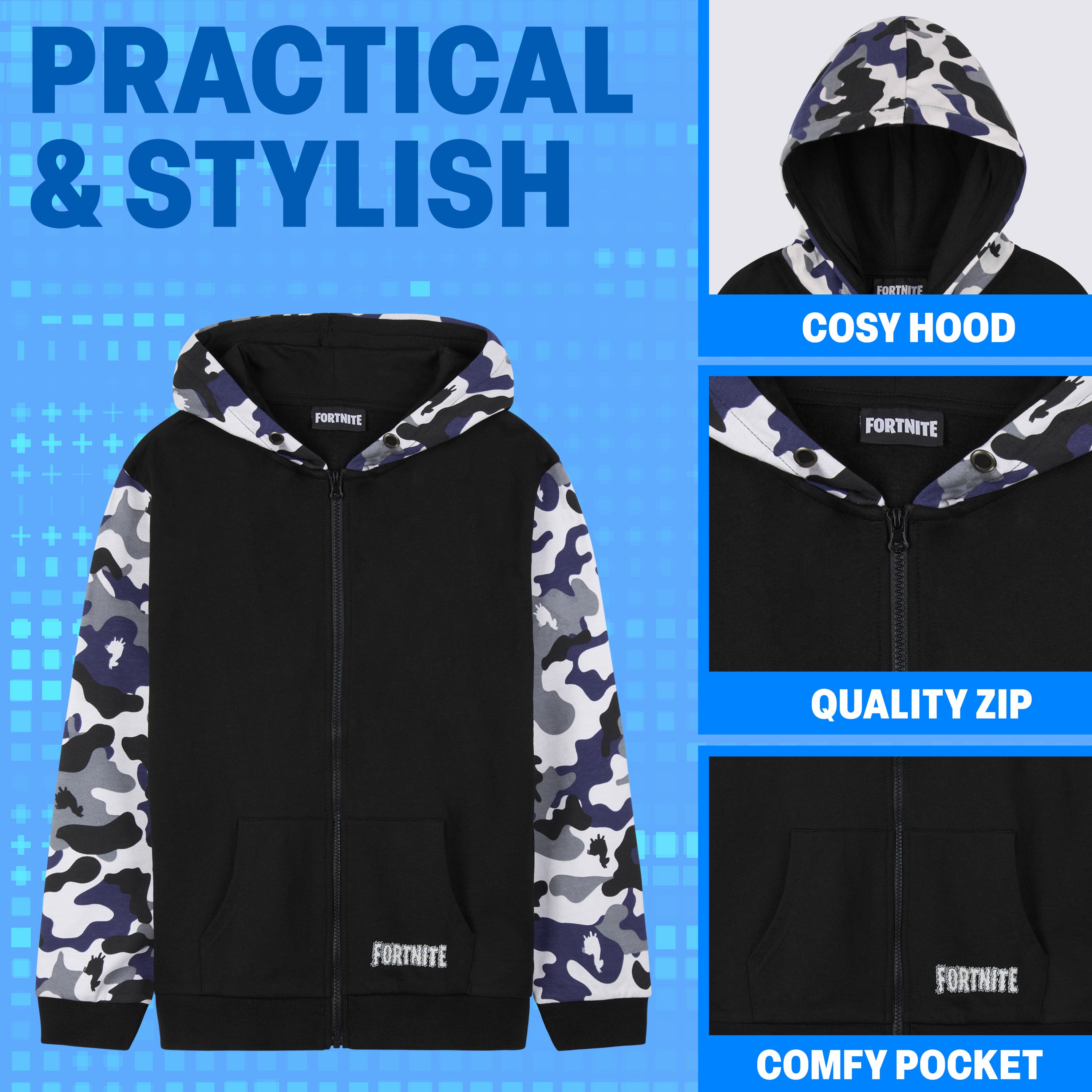 fortnite-sweat-gar-on-zipp-capuche-11-12-ans-gaming-poches image 4