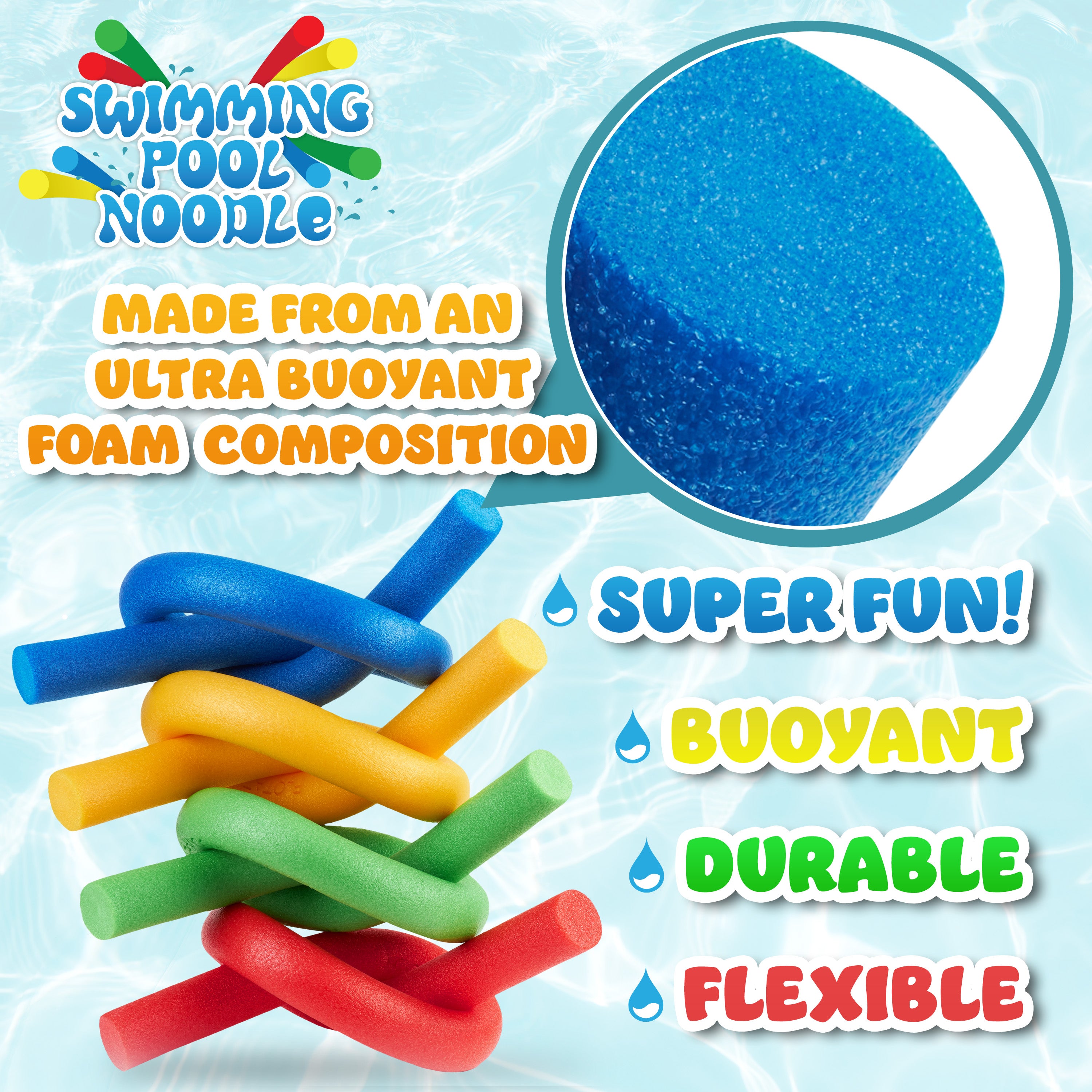 frite-piscine-mousse-150-cm-lot-4-couleurs image 3