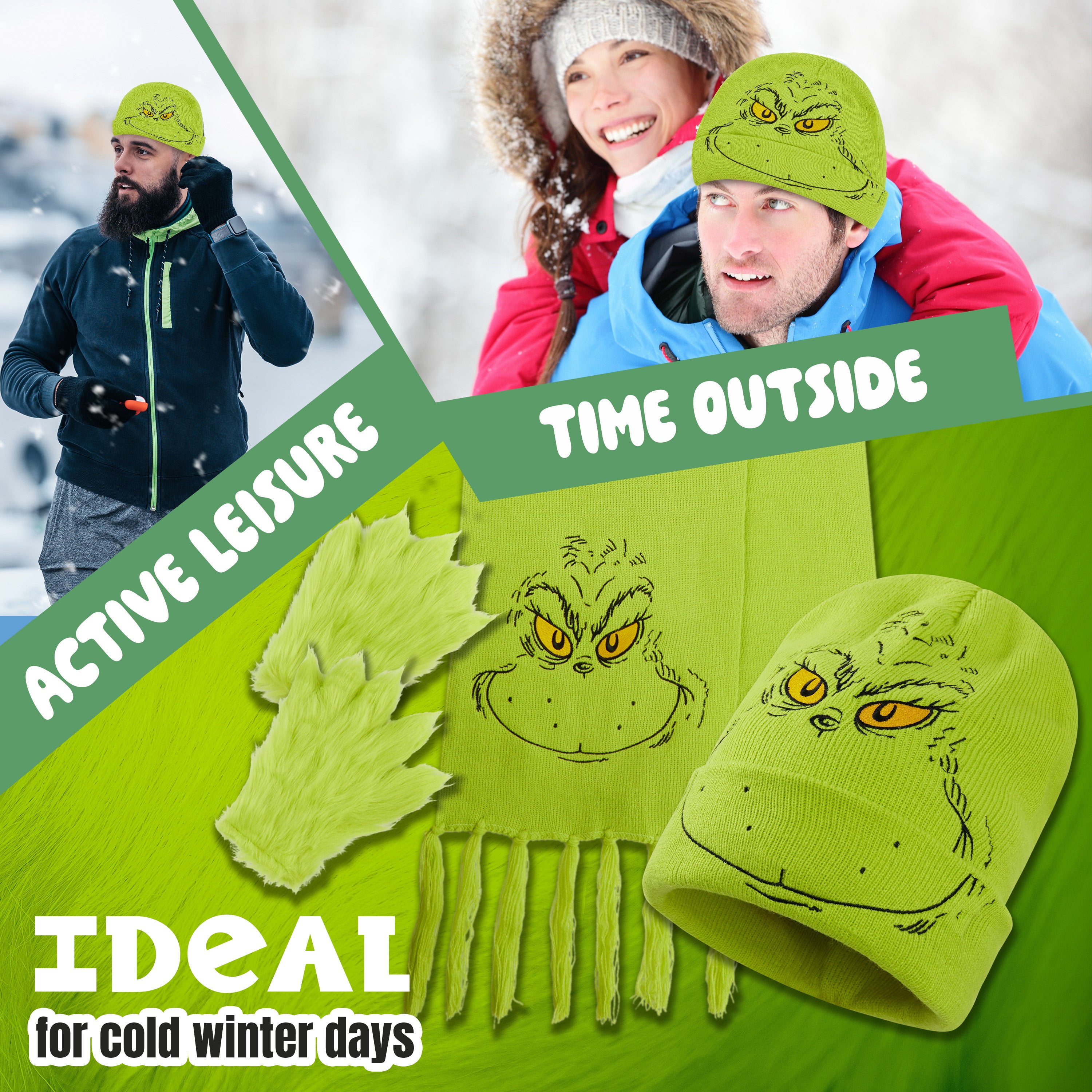 grinch-ensemble-bonnet-charpe-gants-femme-3-pi-ces-vert image 4