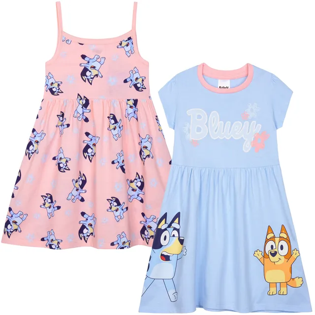 bluey-robe-t-fille-lot-de-2-manches-courtes-5-6-ans image 1