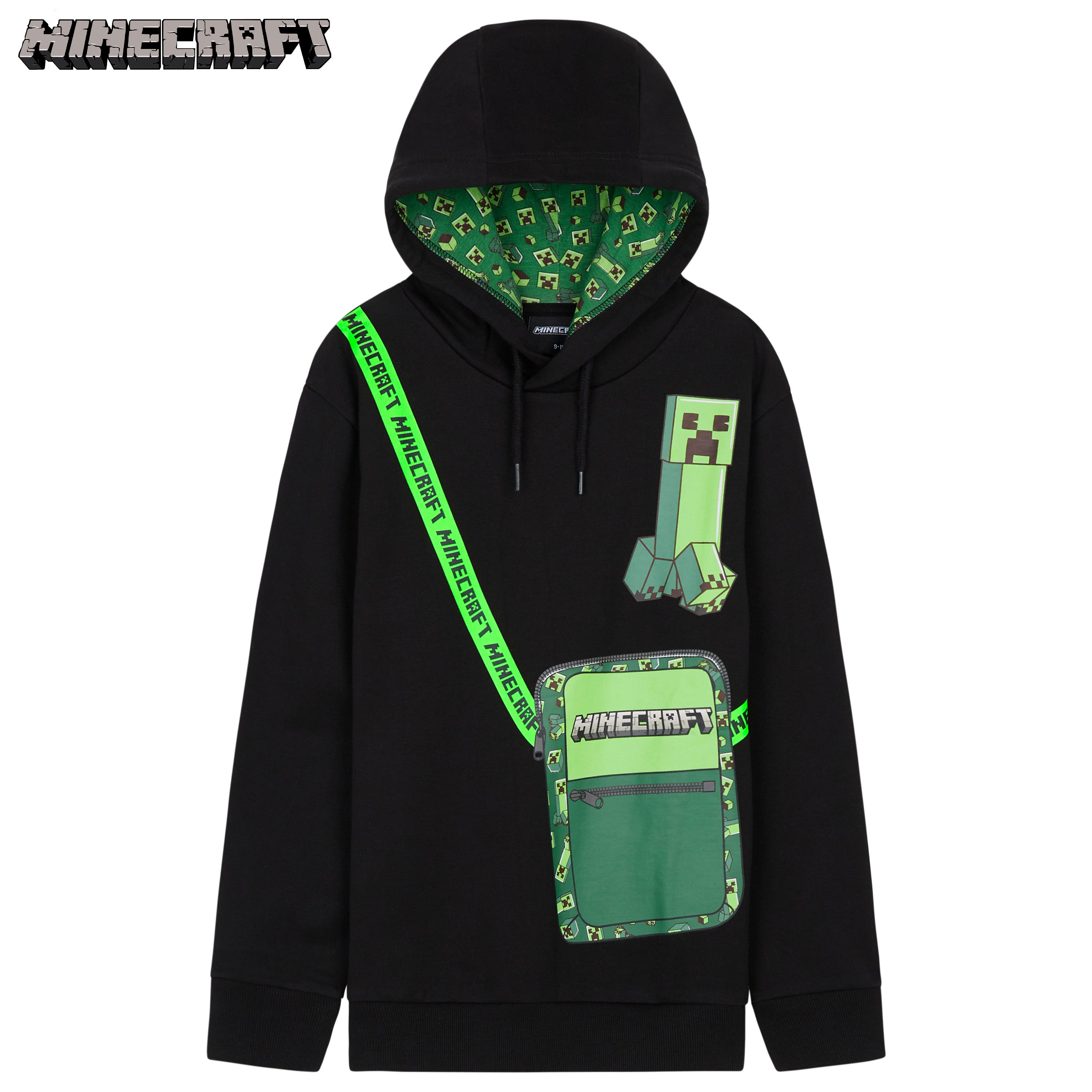 minecraft-hoodie-creeper-sweat-capuche-gar-on-7-14-ans image 2