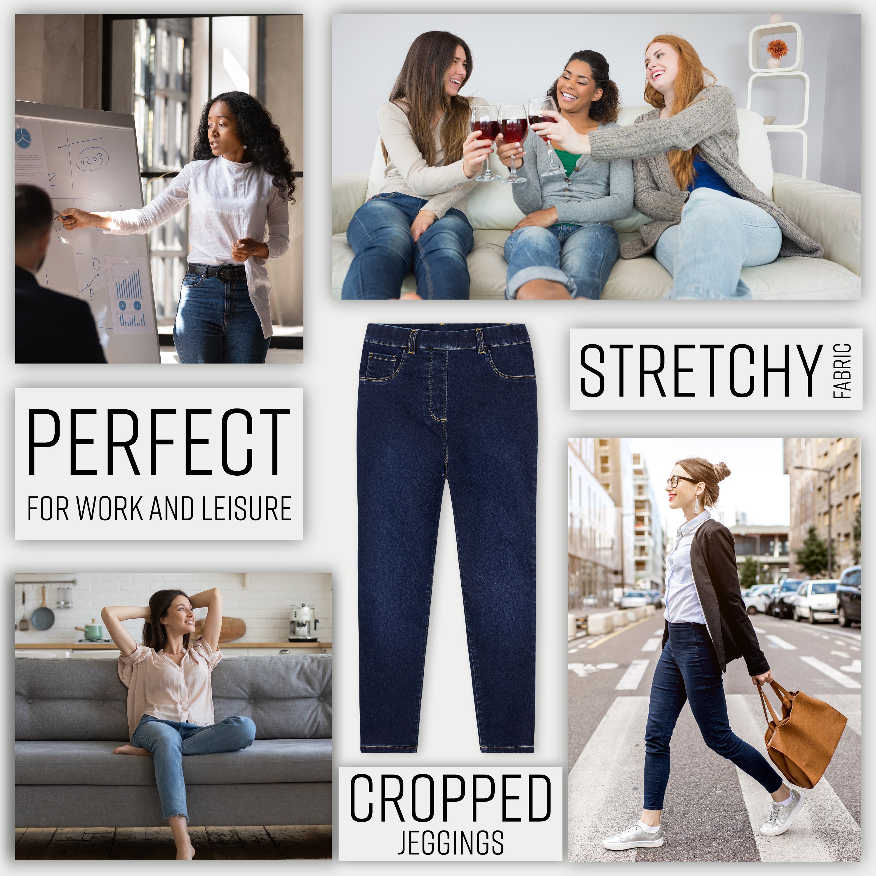 get-trend-citycomfort-jegging-3-4-femme-noir-taille-haute image 6