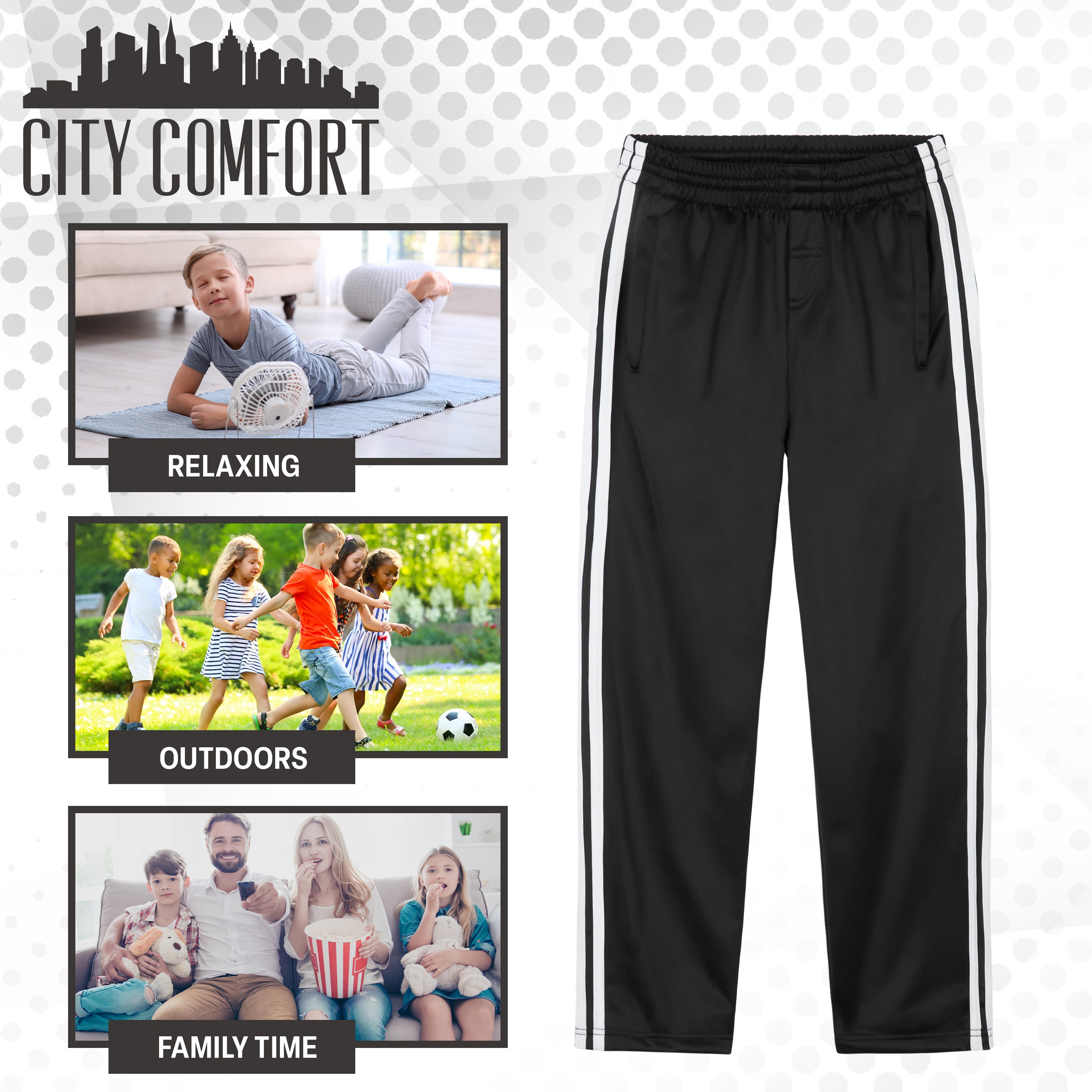 citycomfort-boys-jogging-gar-on-noir-polyester-7-8-ans image 4