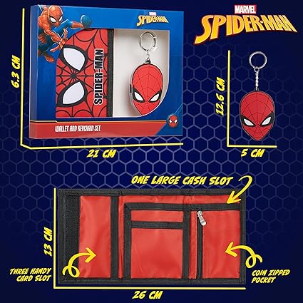 marvel-avengers-portefeuille-gar-on-porte-cl-s-spider-man-rouge image 3