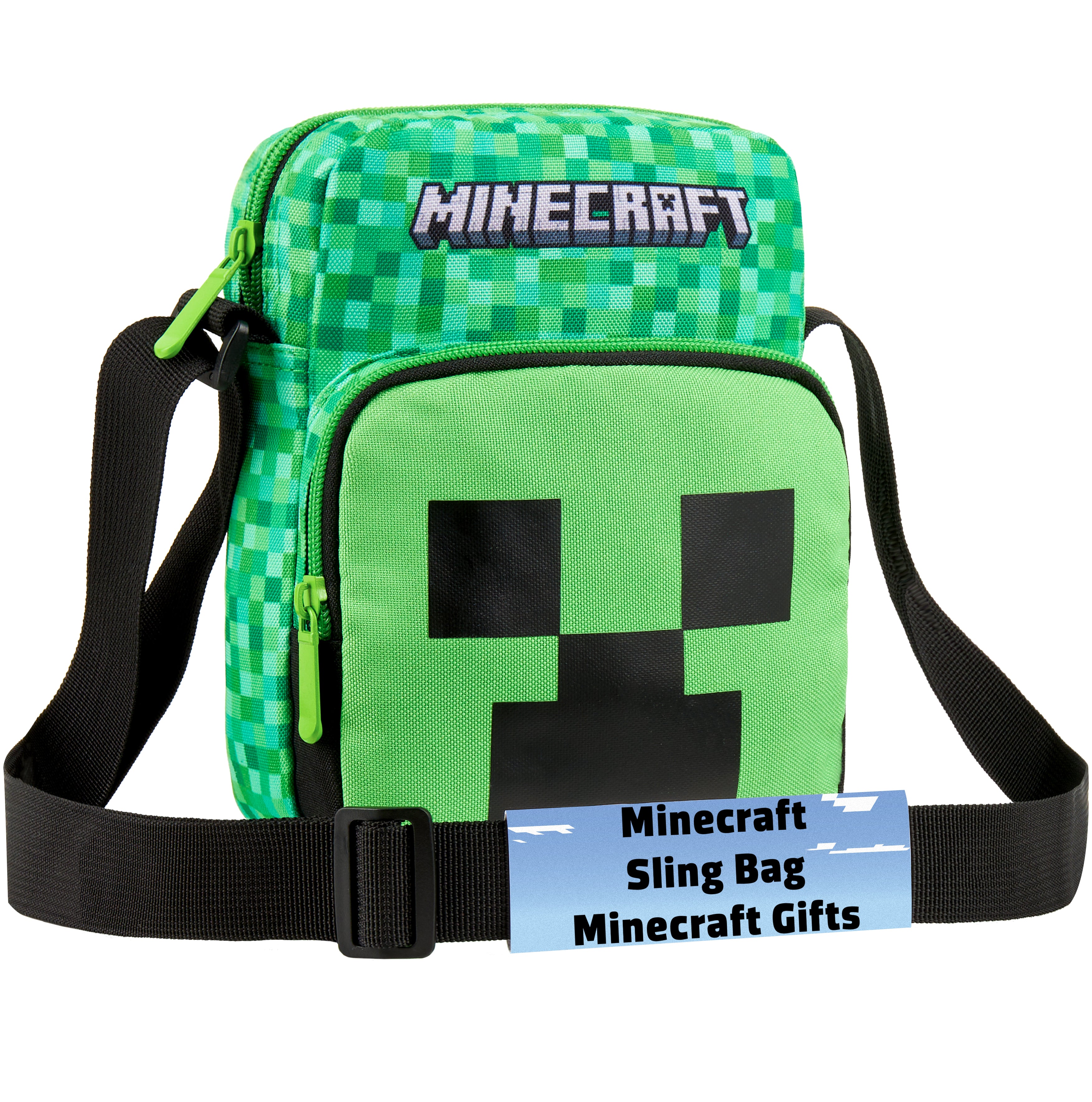 get-trend-minecraft-sac-bandouli-re-enfant-creeper-r-glable image 1