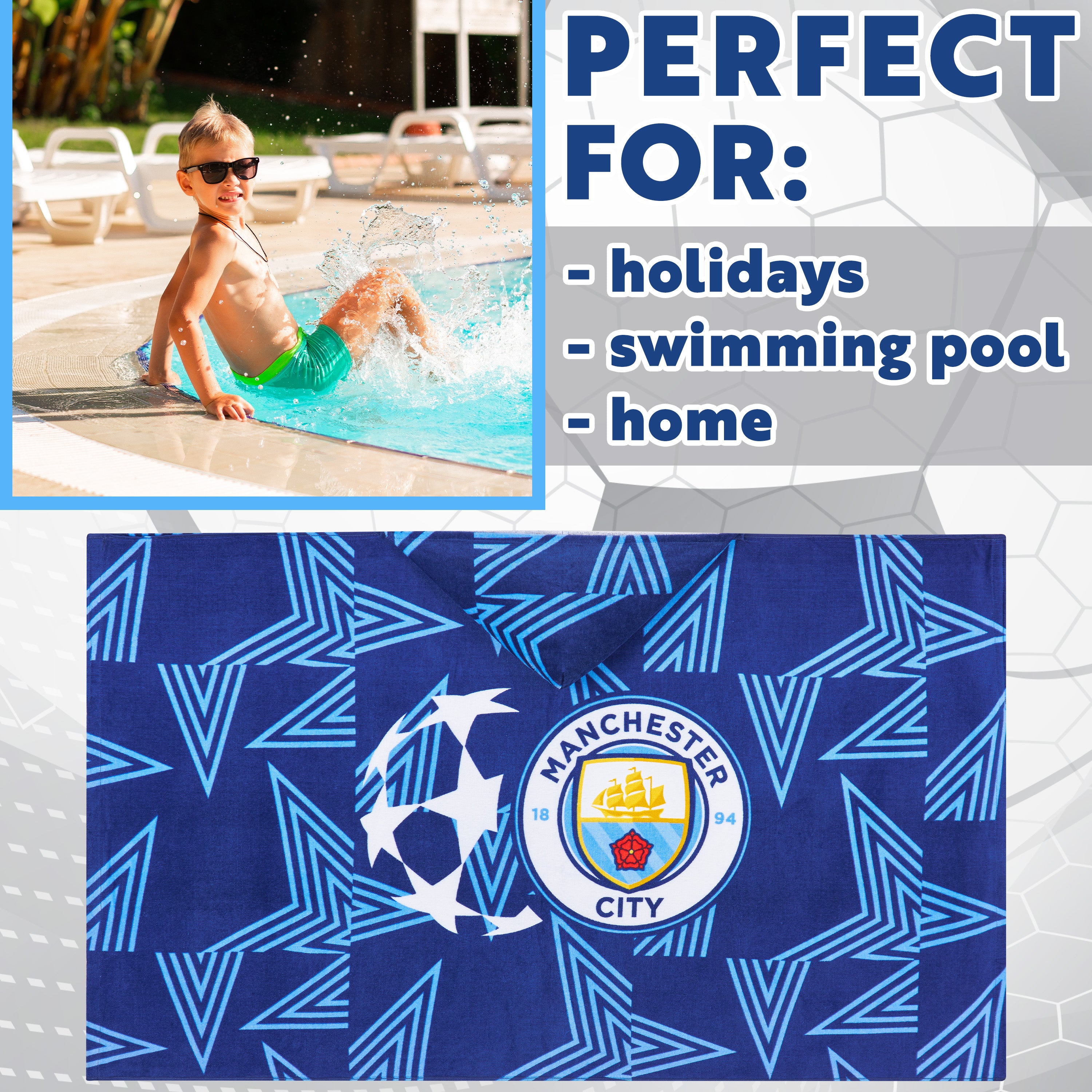 manchester-city-poncho-serviette-capuche-enfant image 2
