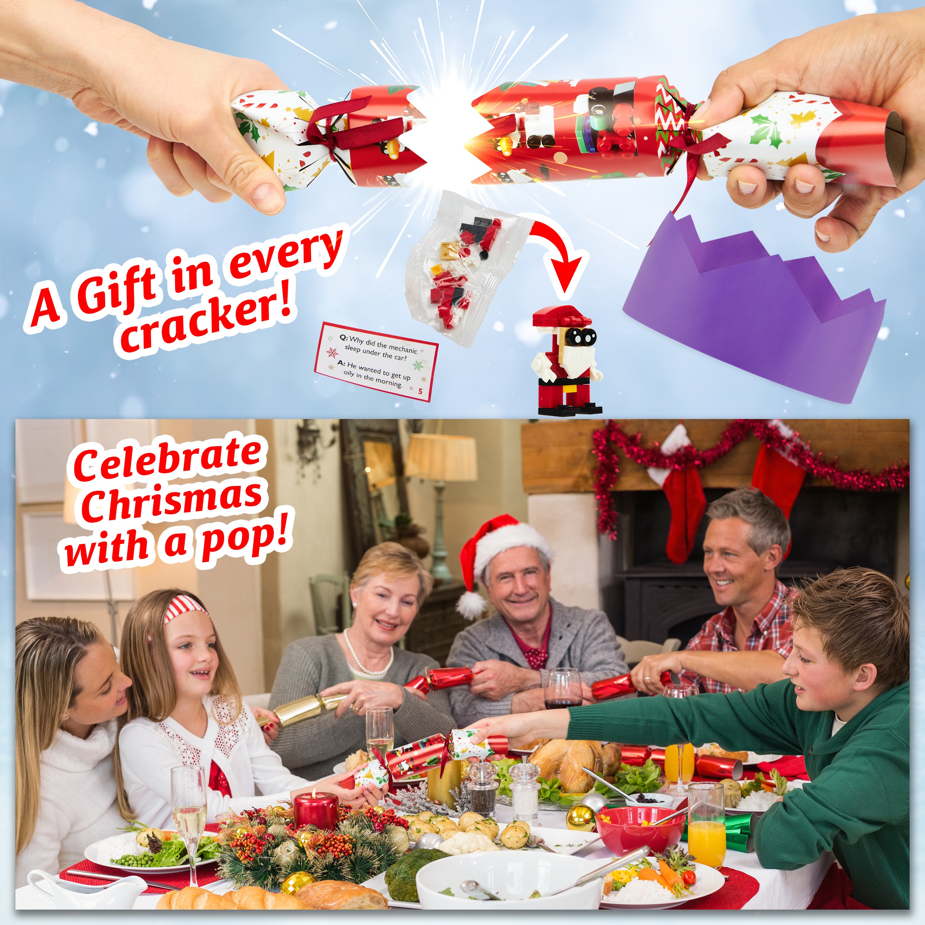 kreativekraft-christmas-crackers-p-tards-de-no-l-lot-de-6-block-toys image 2