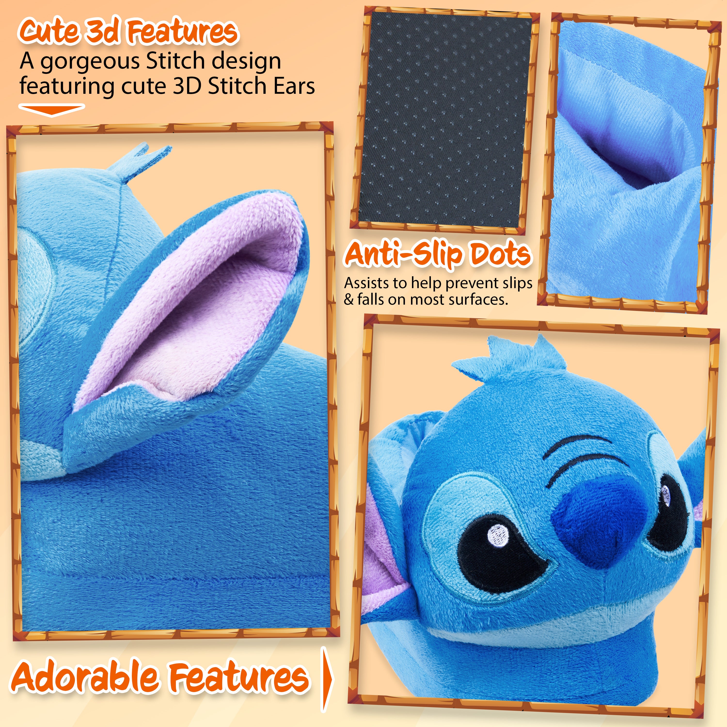 get-trend-stitch-chaussons-femme-3d-peluche-taille-5-6 image 4
