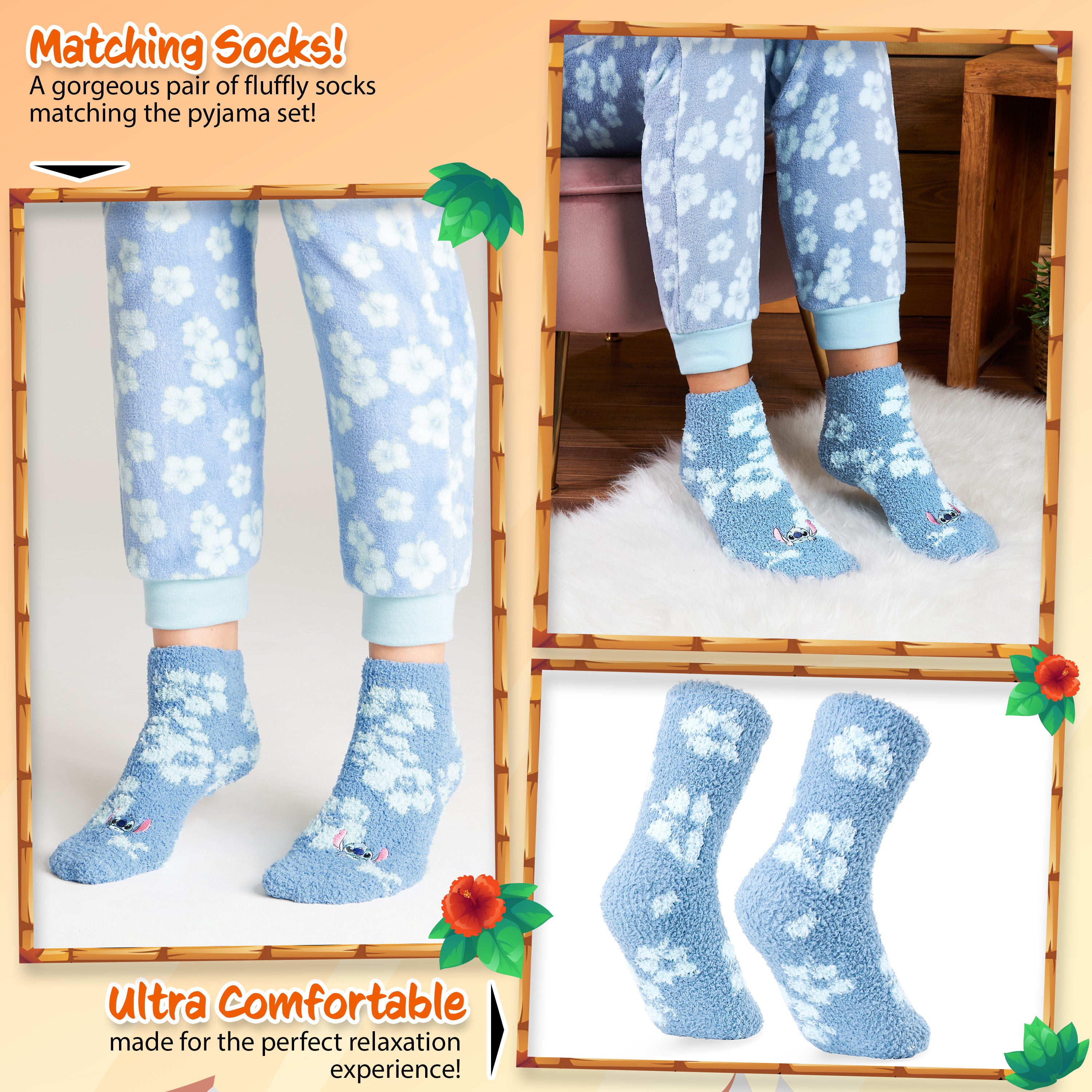 disney-stitch-pyjama-polaire-femme-coffret-chaussettes image 4