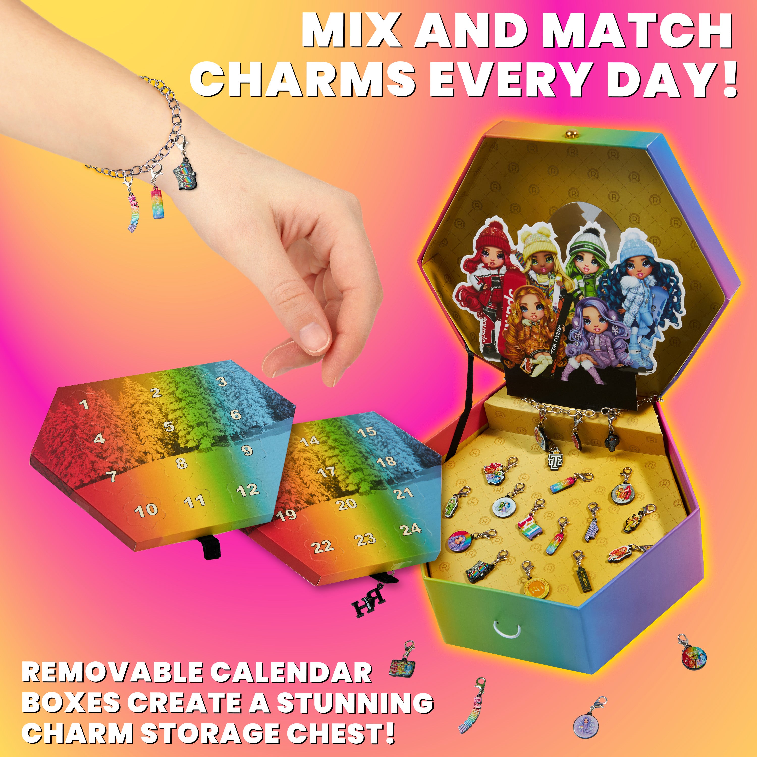rainbow-high-calendrier-avent-bijoux-bracelet-24-charms image 4