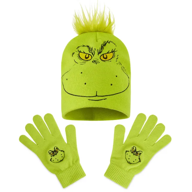 grinch-set-hiver-femme-bonnet-charpe-gants image 1