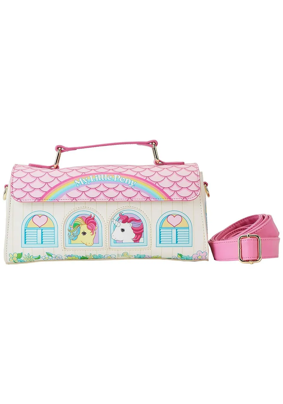 loungefly-my-little-pony-40th-stable-sac-bandouli-re-rose image 1