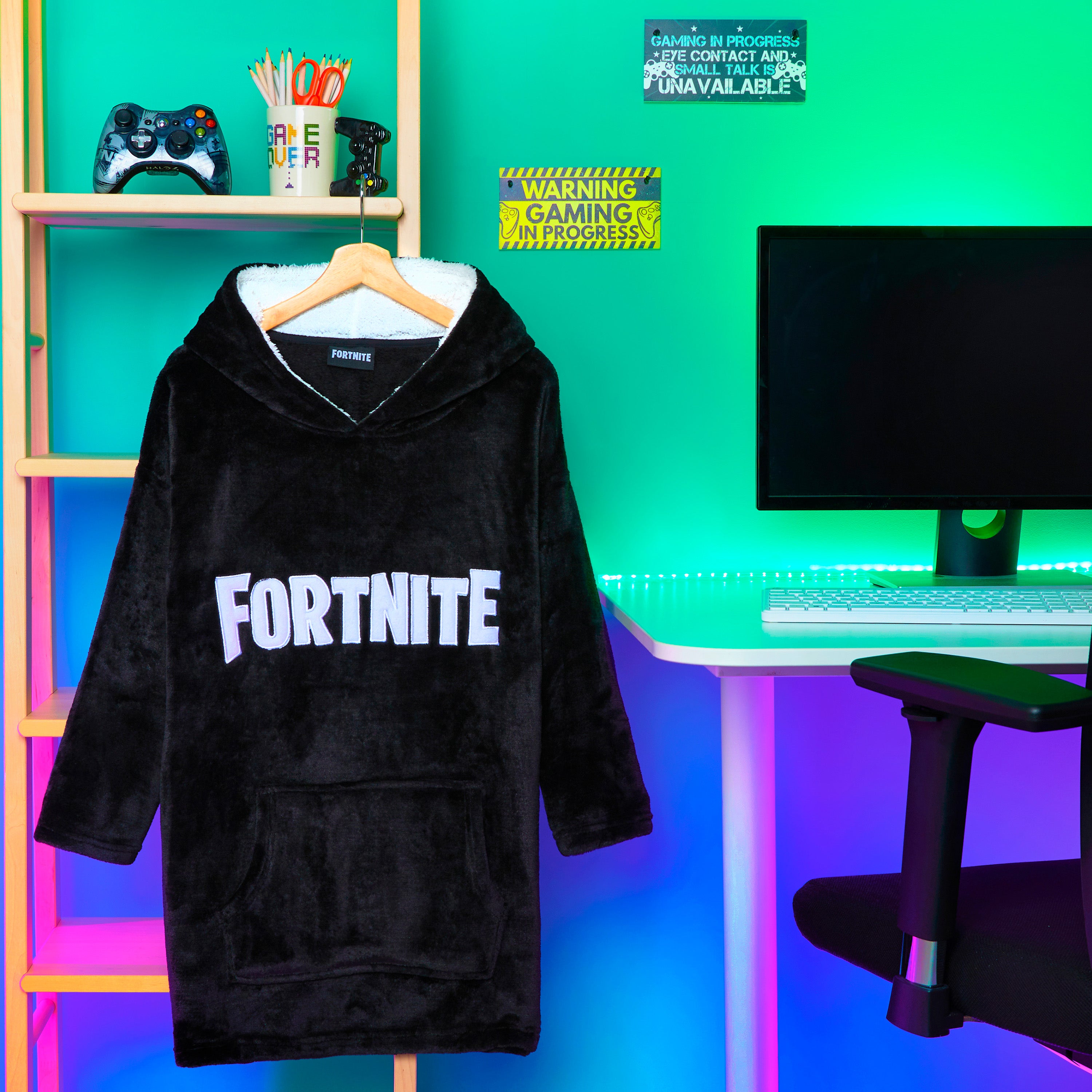 fortnite-plaid-capuche-gar-on-polaire-oversize image 2