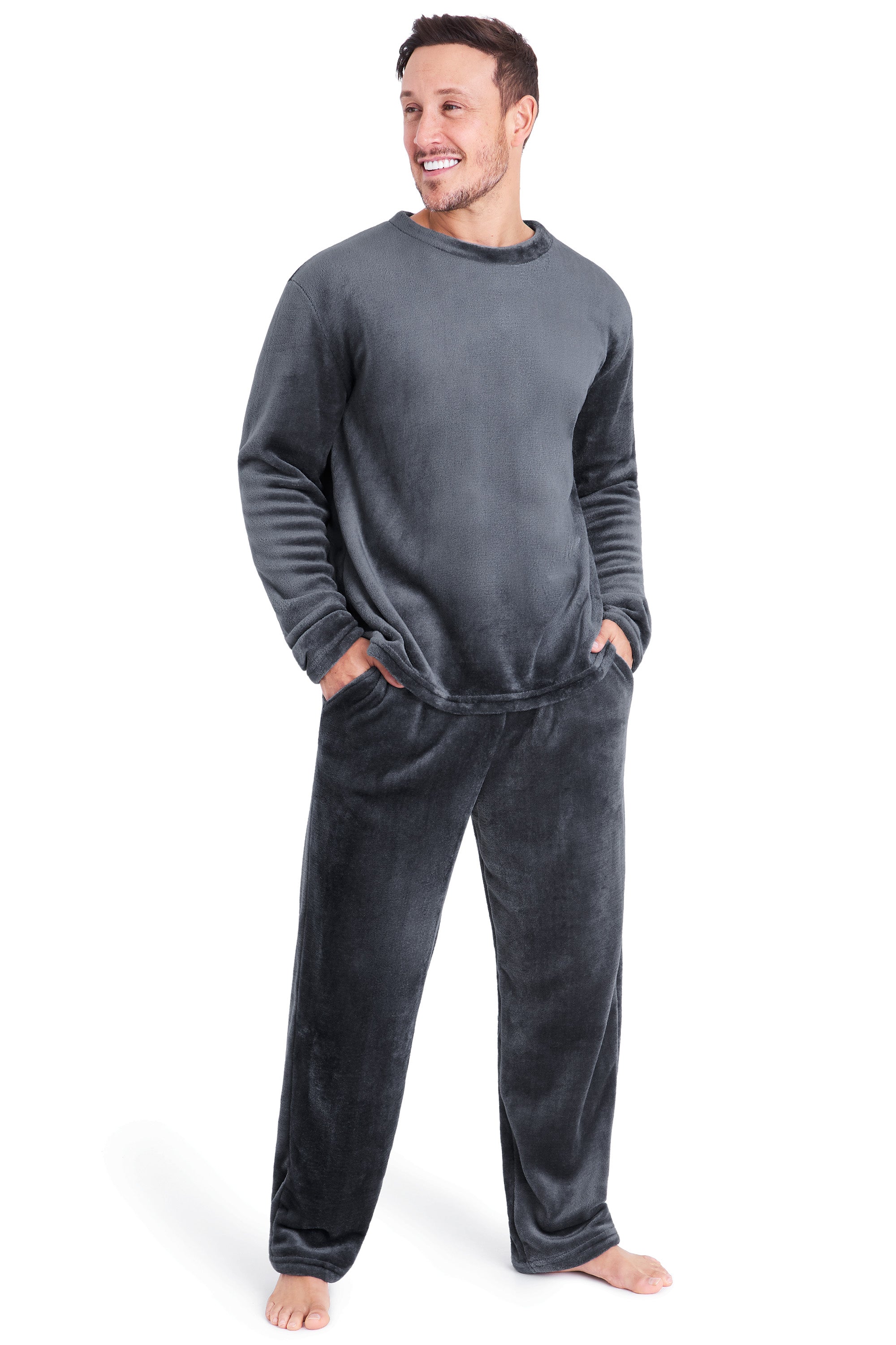 citycomfort-pyjama-homme-polaire-2-pi-ces-noir image 2