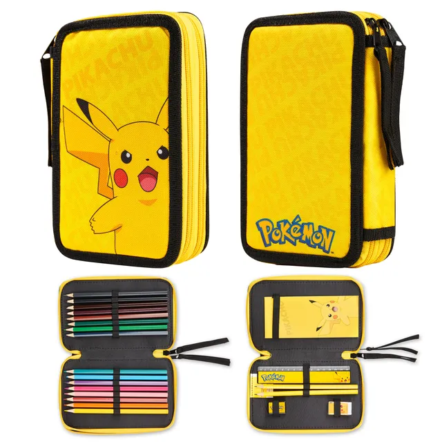 pok-mon-trousse-garnie-pikachu-23-pi-ces-double-compartiment image 1
