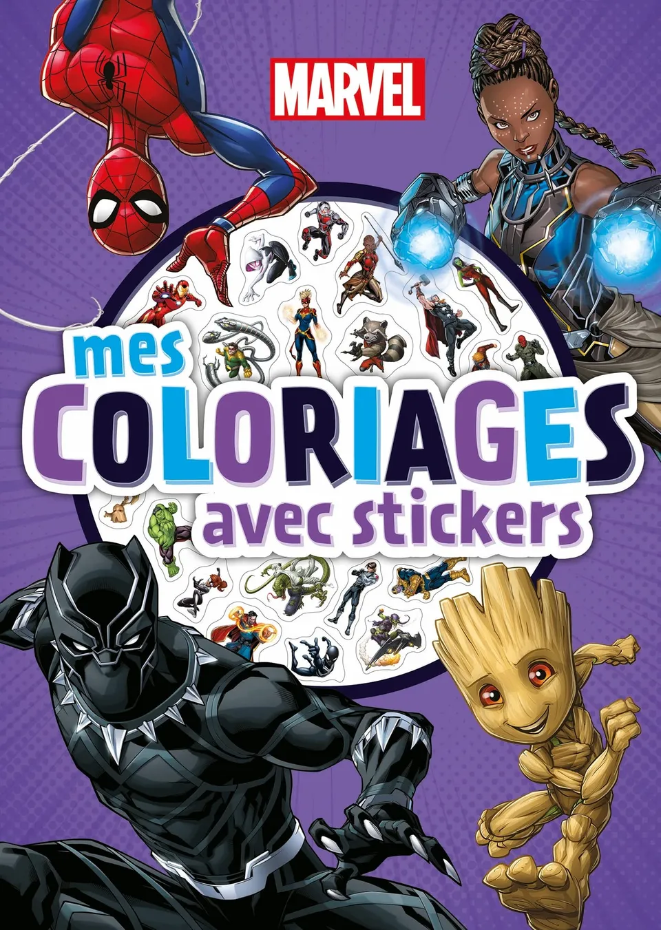 marvel-black-panther-coloriages-avec-stickers-livre-enfant image 1