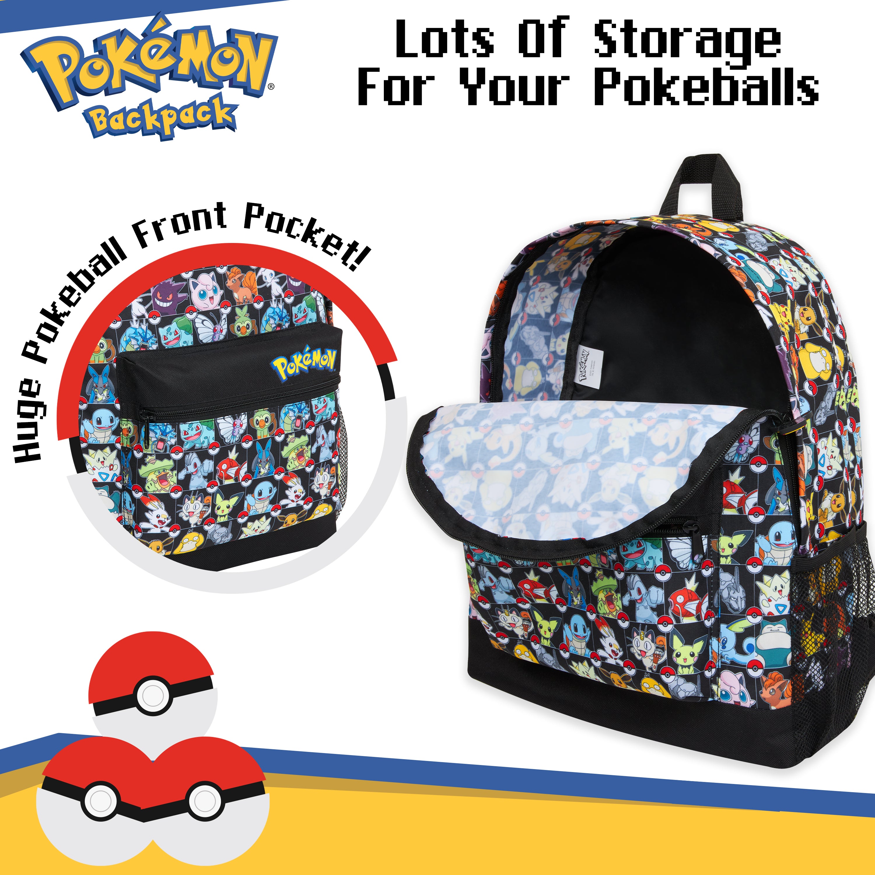 get-trend-pok-mon-sac-dos-enfant-pikachu-poches-zipp-es image 2