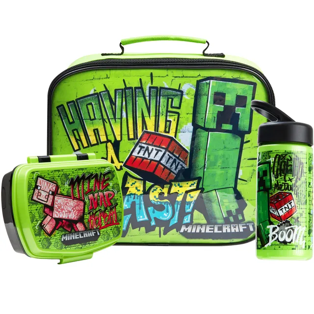 minecraft-set-repas-3-pi-ces-sac-isotherme-gourde-420ml image 1