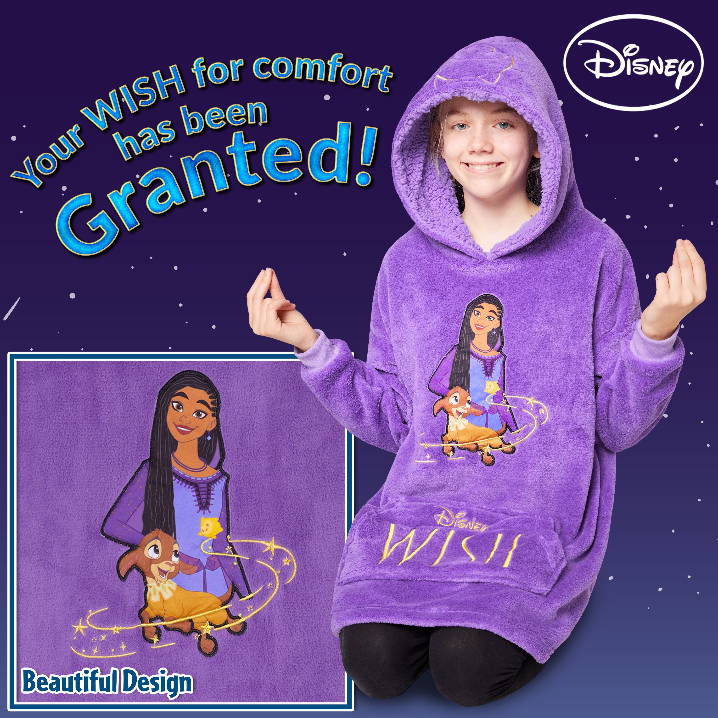 get-trend-boys-disney-wish-sweat-plaid-enfant-oversize-polaire image 5