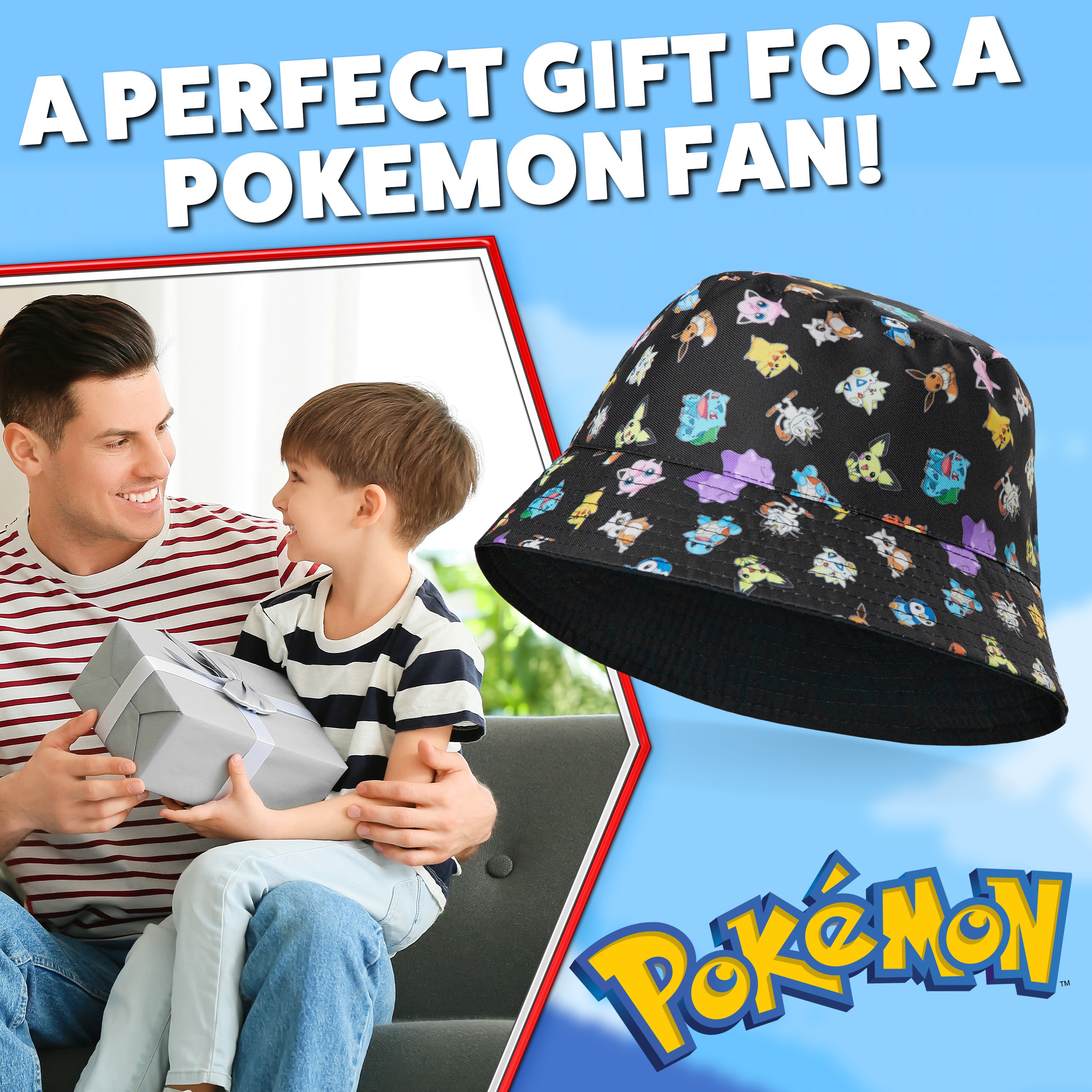 pok-mon-bob-enfant-imprim-cadeau-pikachu-chapeau-t image 4