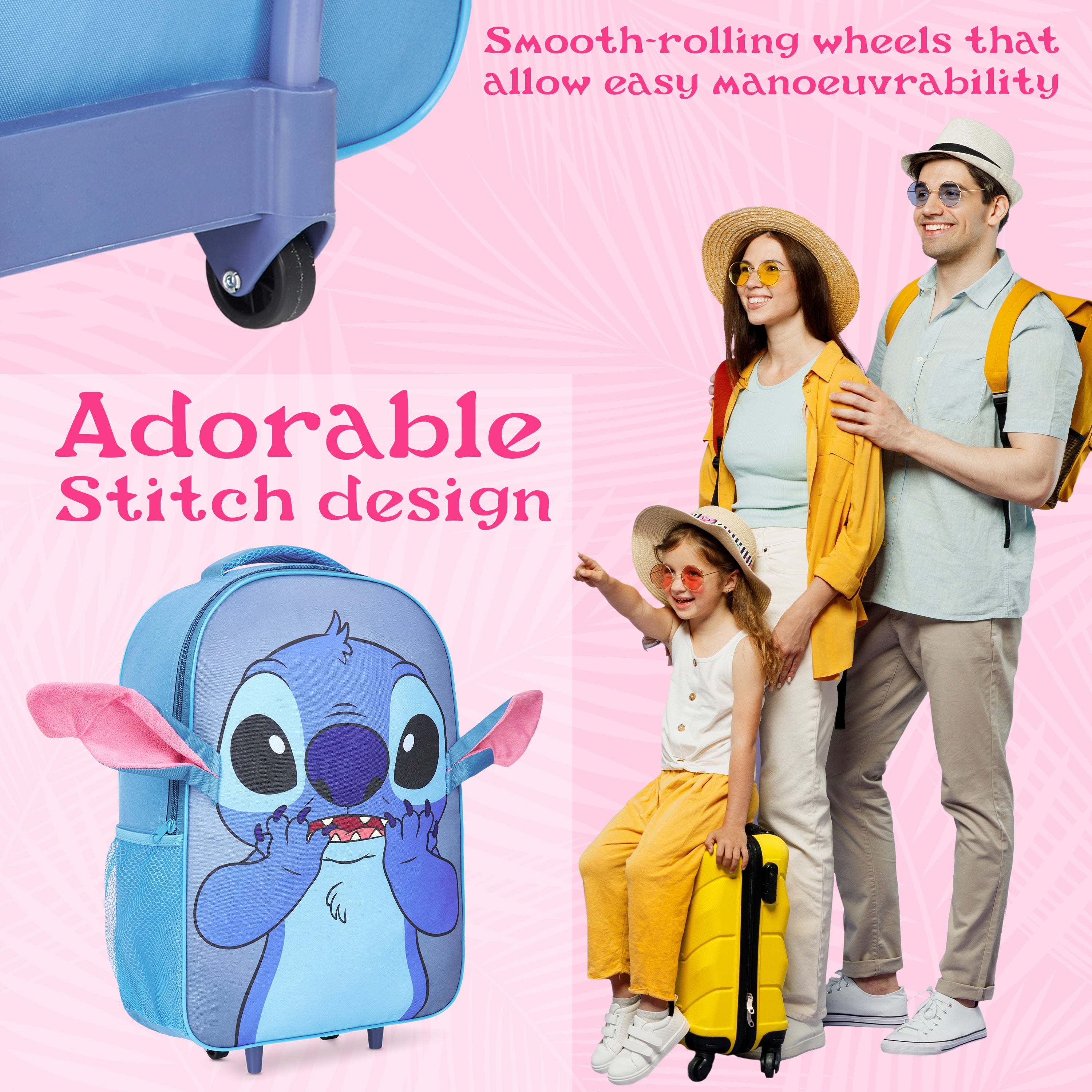 disney-stitch-boys-valise-cabine-enfant-pliable-43x30x14cm-stitch image 3