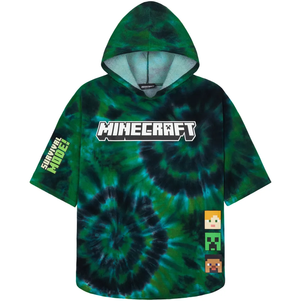 minecraft-poncho-serviette-capuche-6-9-ans-absorbant image 1