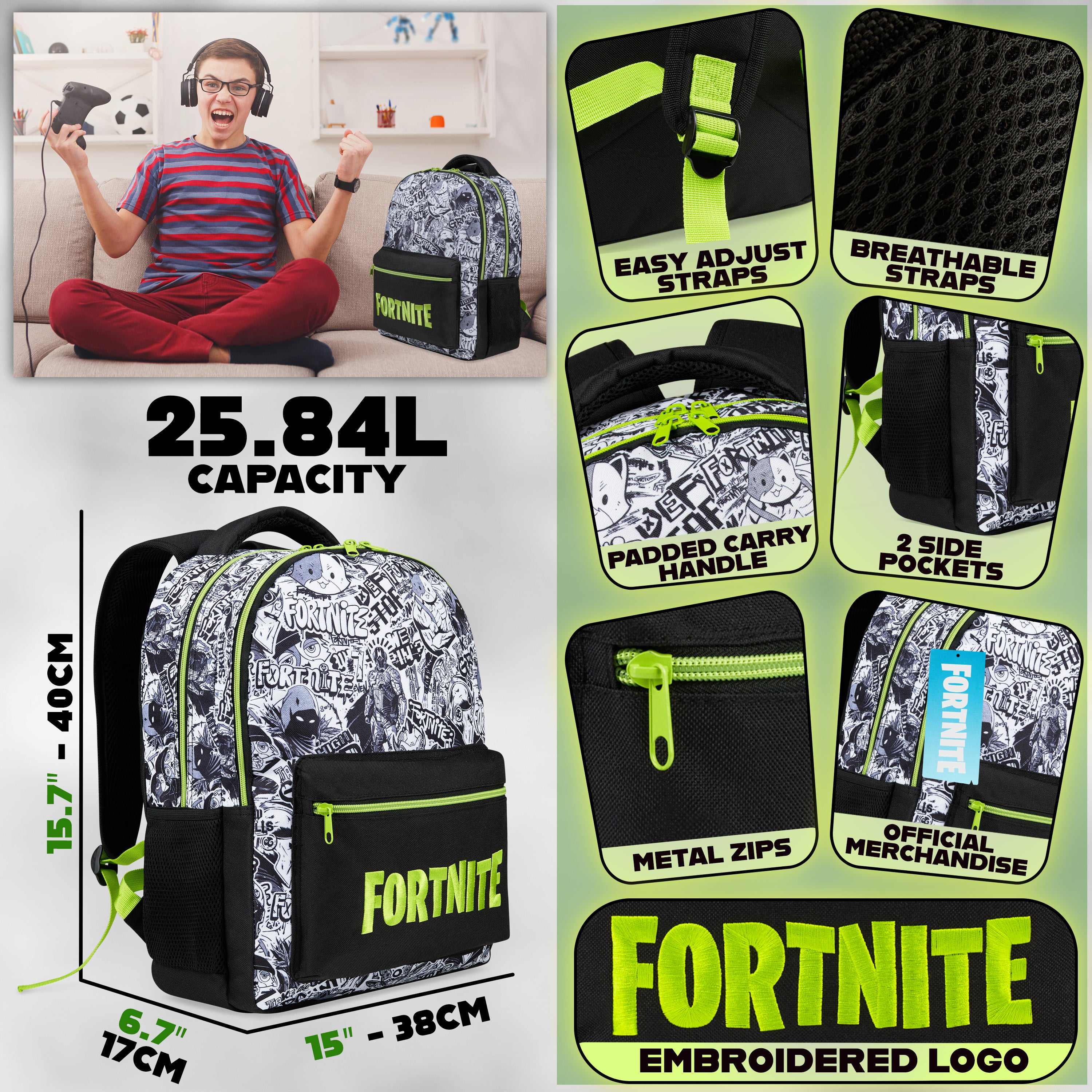 get-trend-fortnite-sac-dos-enfant-camouflage-gaming image 6