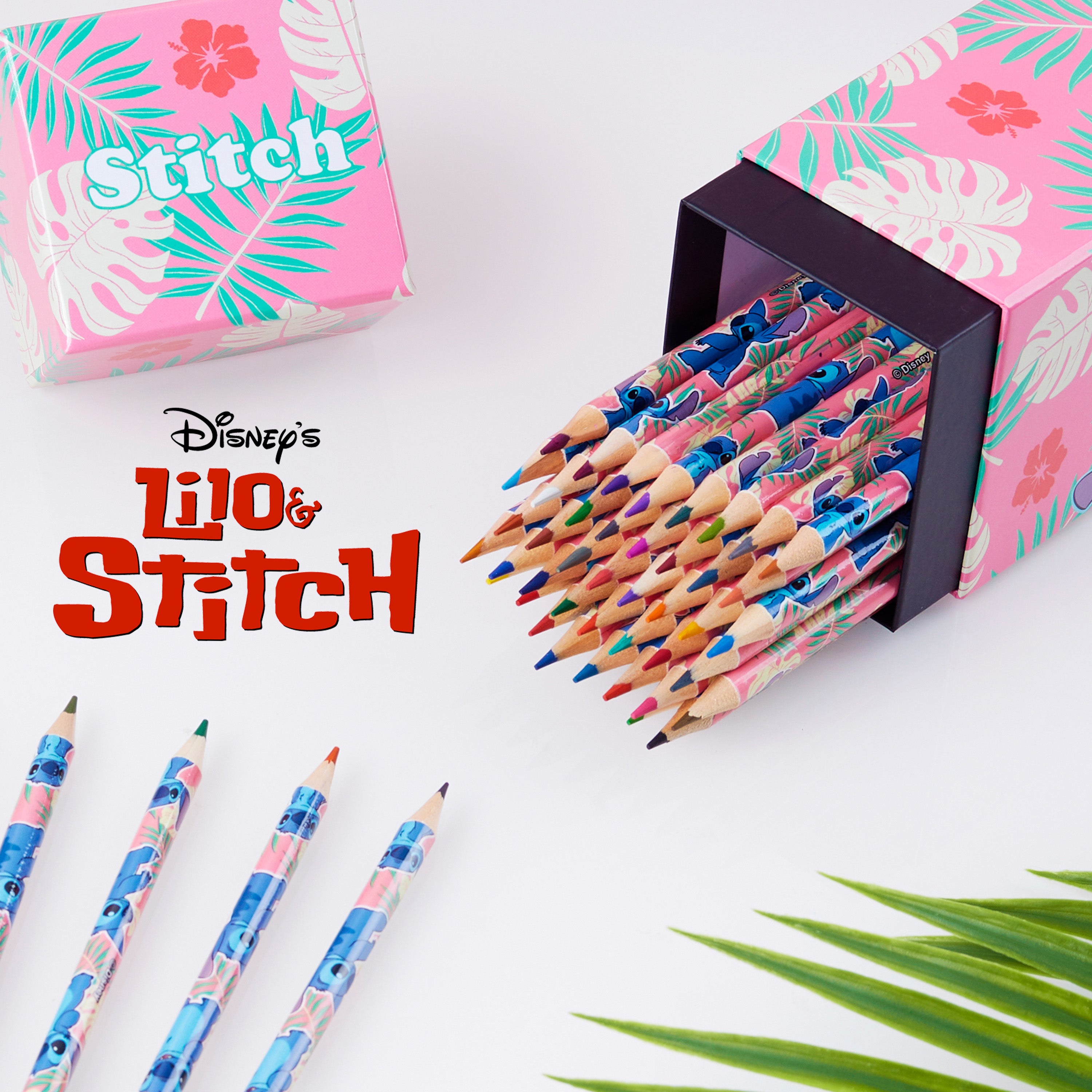 disney-stitch-bo-te-72-crayons-de-couleur-rose-coffret-stitch image 2