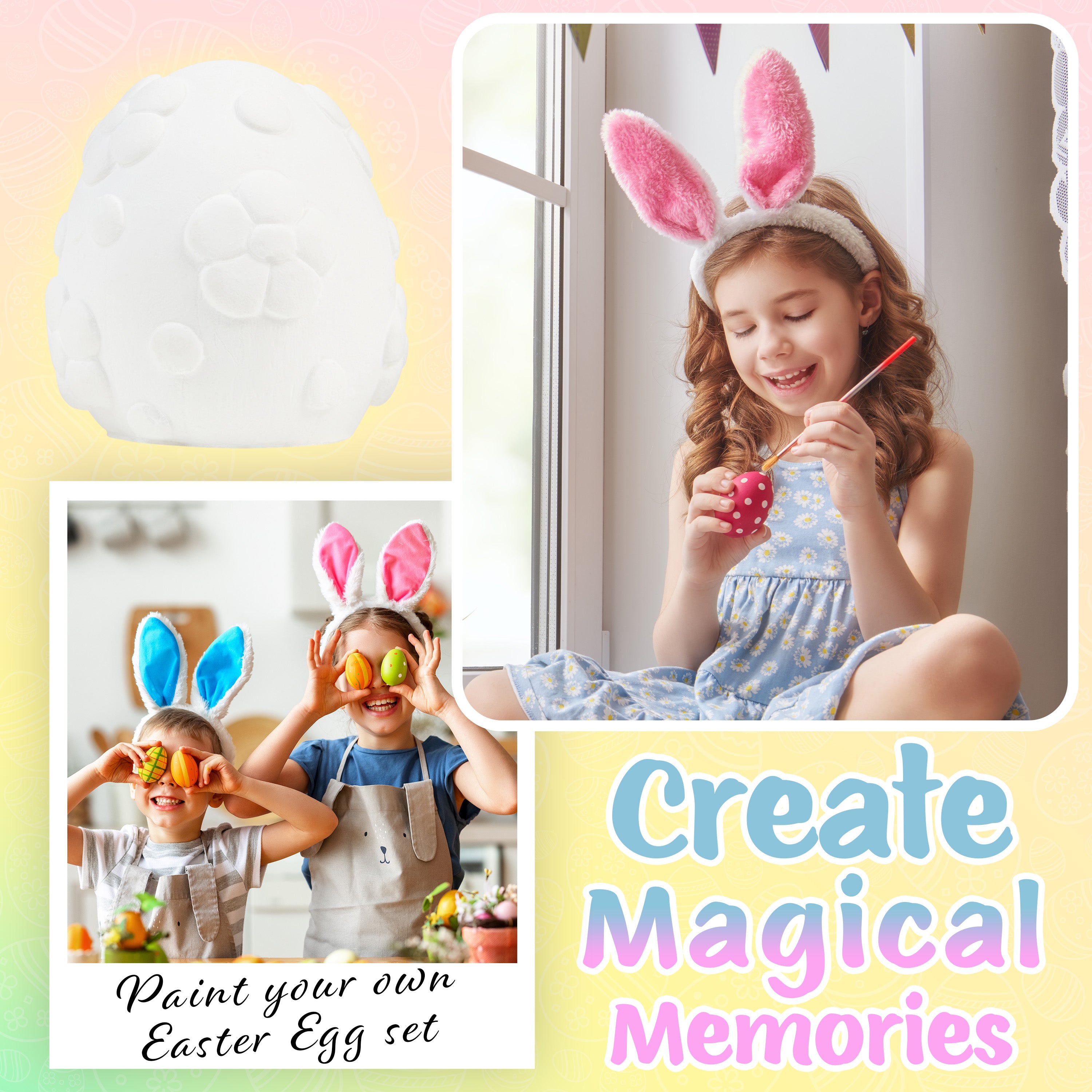 kreativekraft-kit-peinture-oeufs-de-p-ques-lapin-4-pi-ces image 2