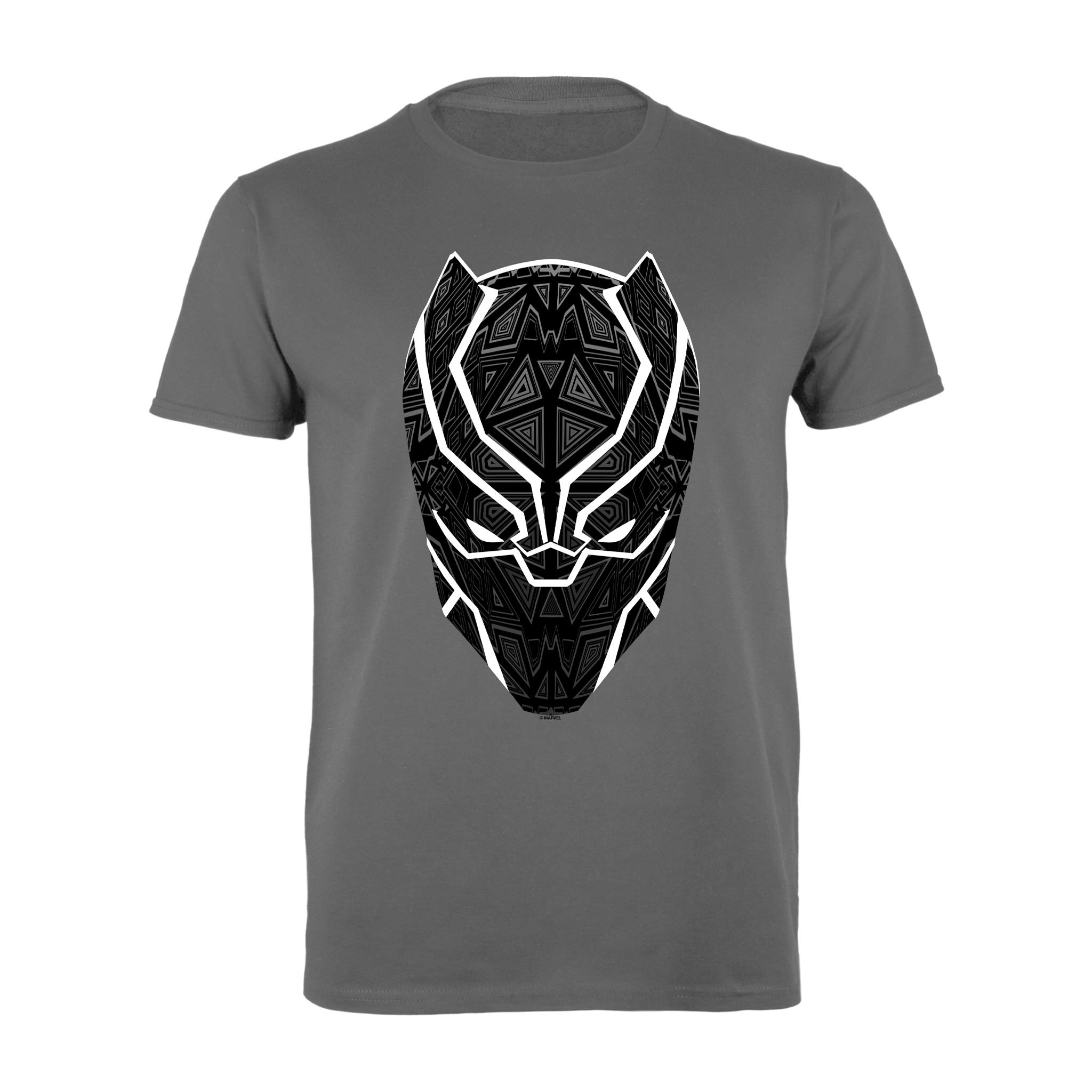 marvel-black-panther-t-challa-mask-t-shirt-homme-noir-l image 1