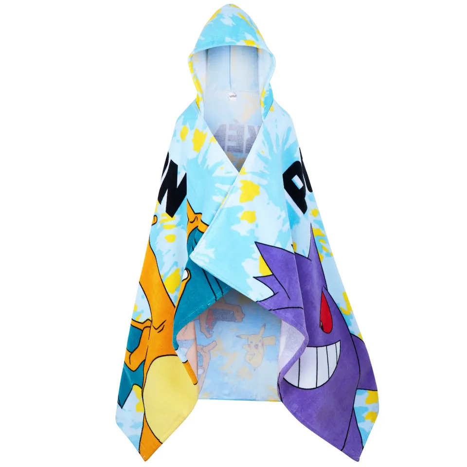 pok-mon-serviette-poncho-capuche-enfant-bleu-6-14-ans-coton image 1