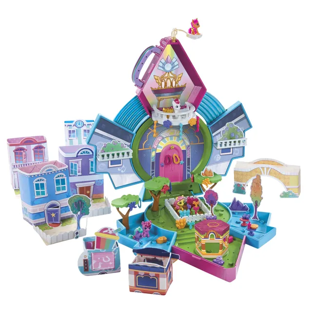 my-little-pony-mini-monde-magique-mini-maison-de-cristal-5-poneys image 1