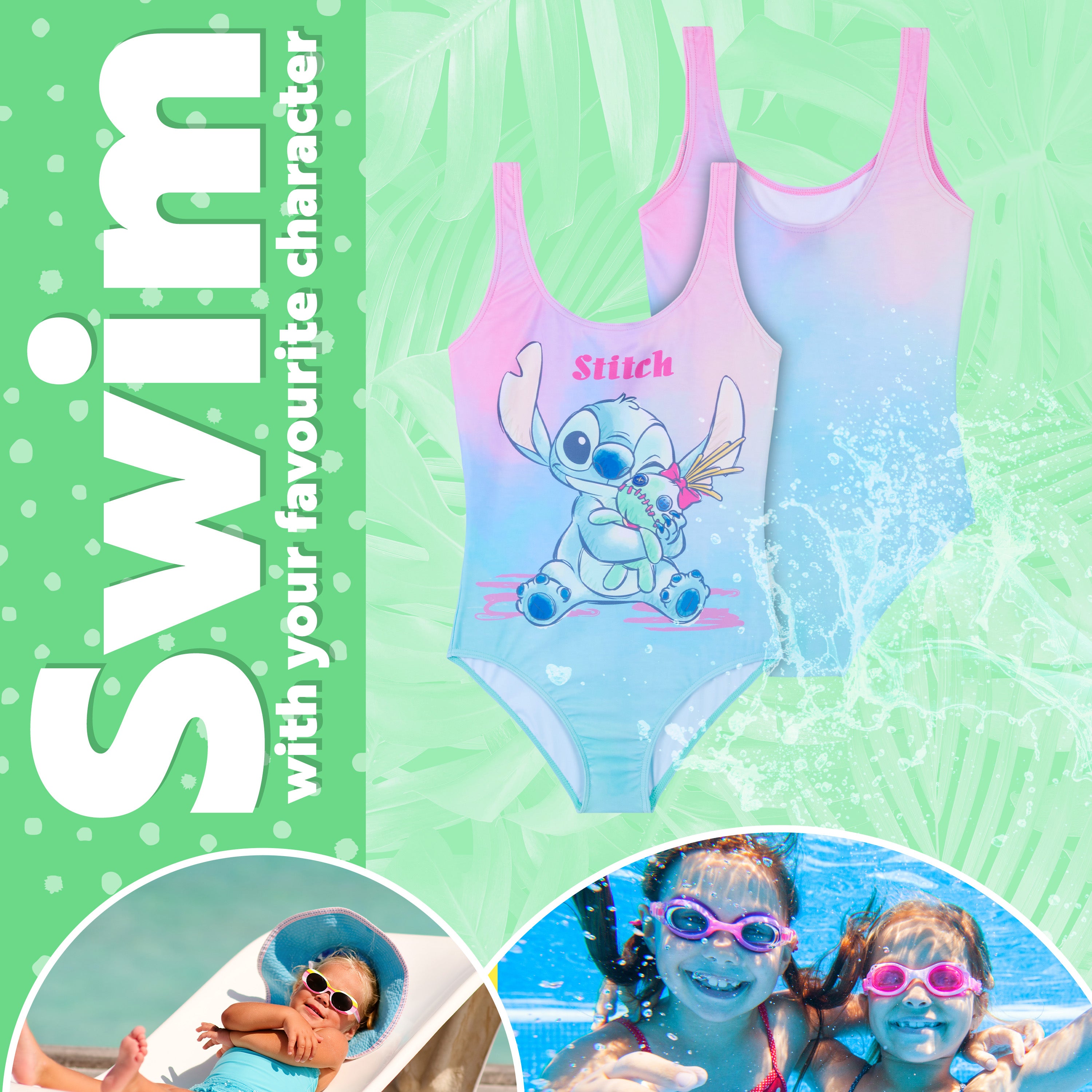 disney-maillot-une-pi-ce-fille-stitch-extensible-7-8-ans image 5