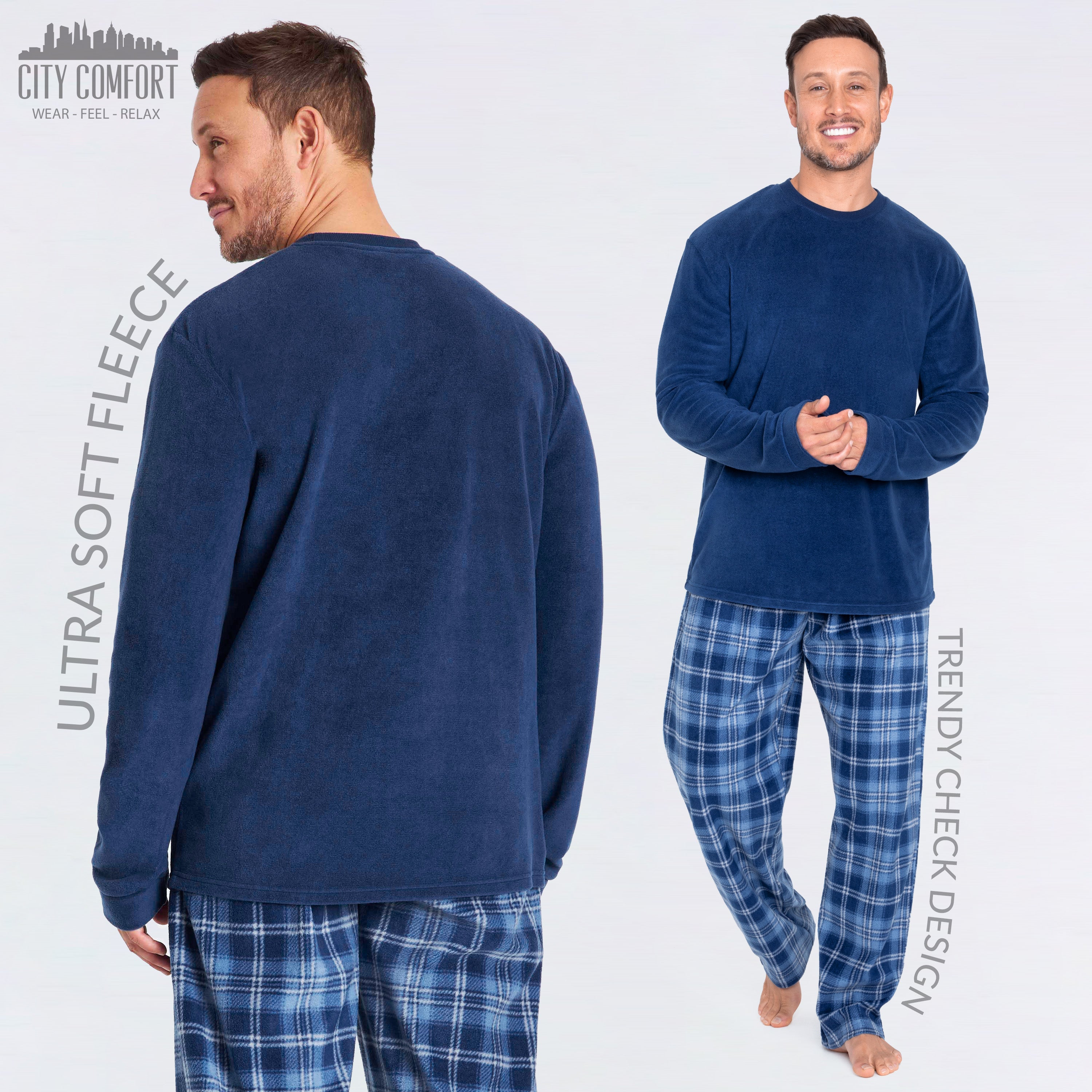 citycomfort-men-pyjama-polaire-homme-gris-taille-l image 4