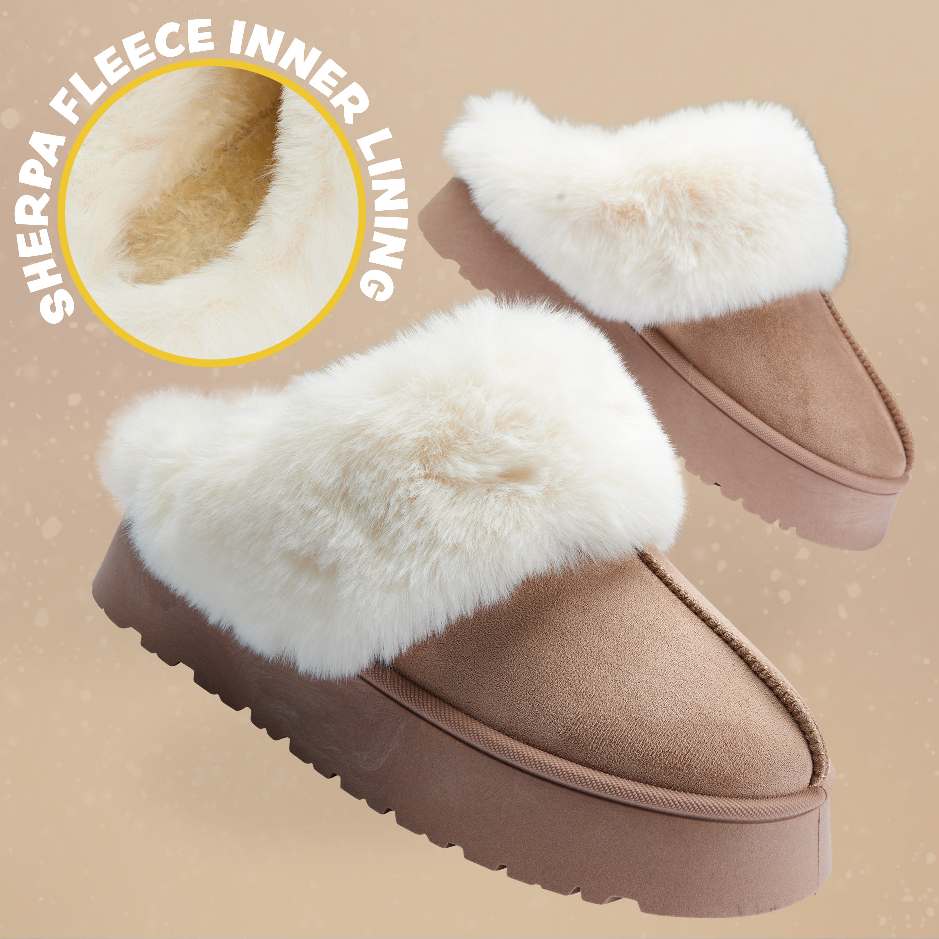 get-trend-women-citycomfort-pantoufles-femme-sherpa-beige-chaud image 5