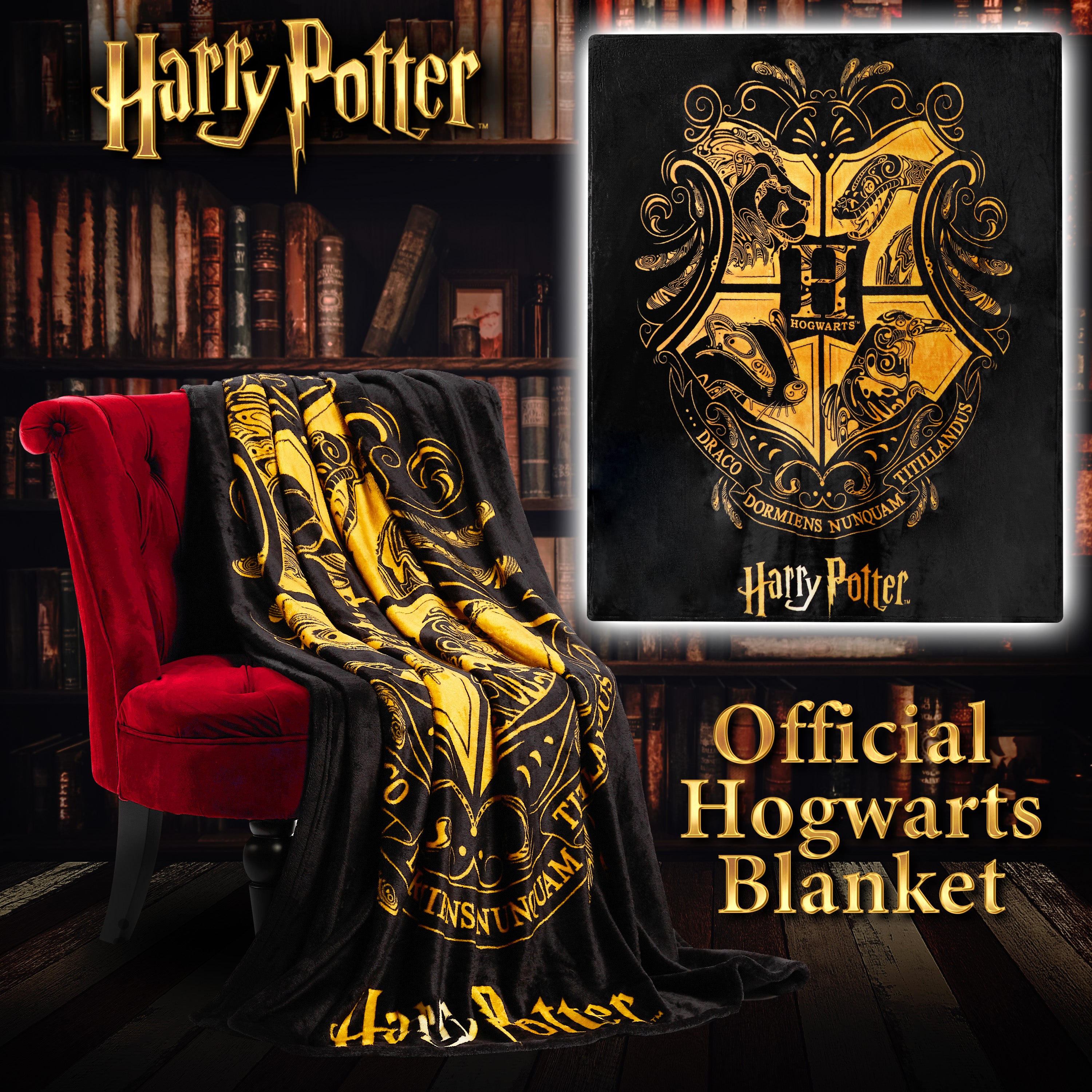 harry-potter-plaid-polaire-hogwarts-noir-150x130-cm image 4
