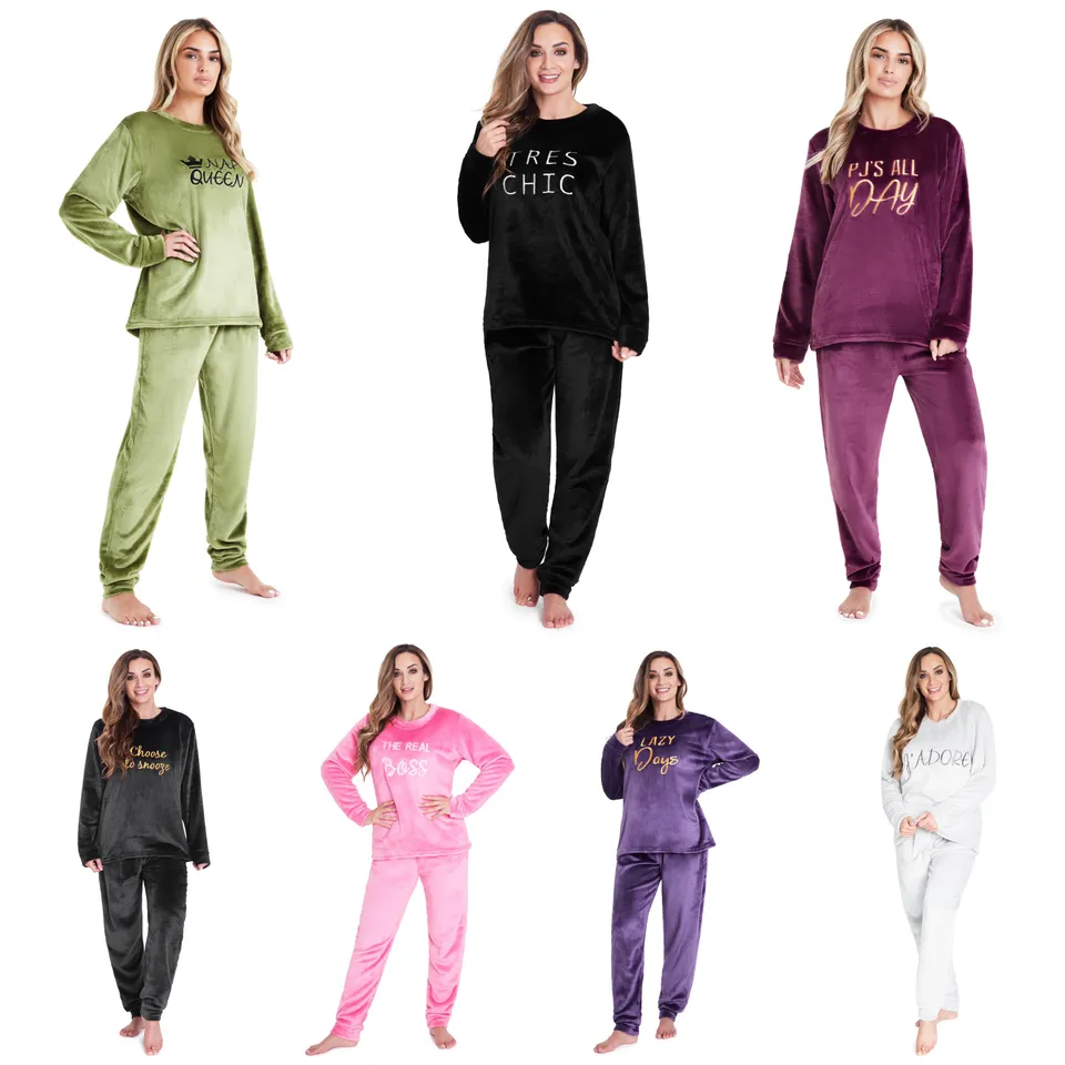 citycomfort-pyjama-polaire-femme-haut-pantalon image 1