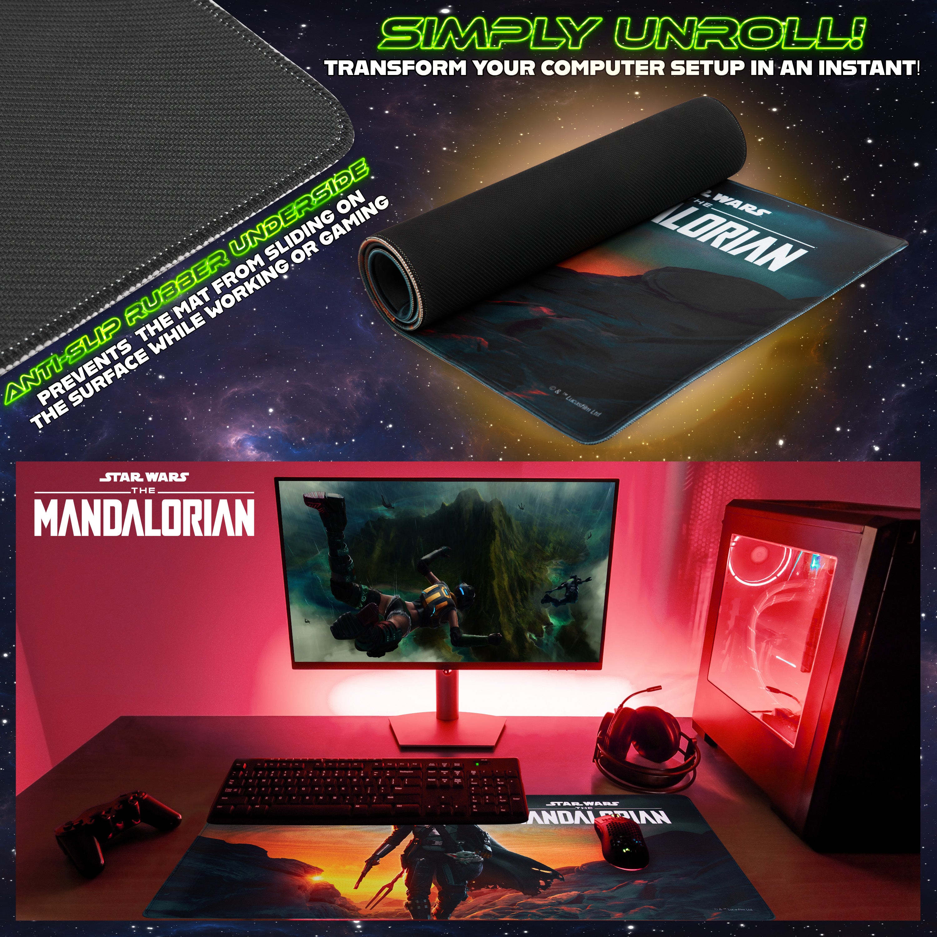 star-wars-mandalorian-tapis-de-bureau-multi-79-5x35-5-cm-antid-rapant image 5