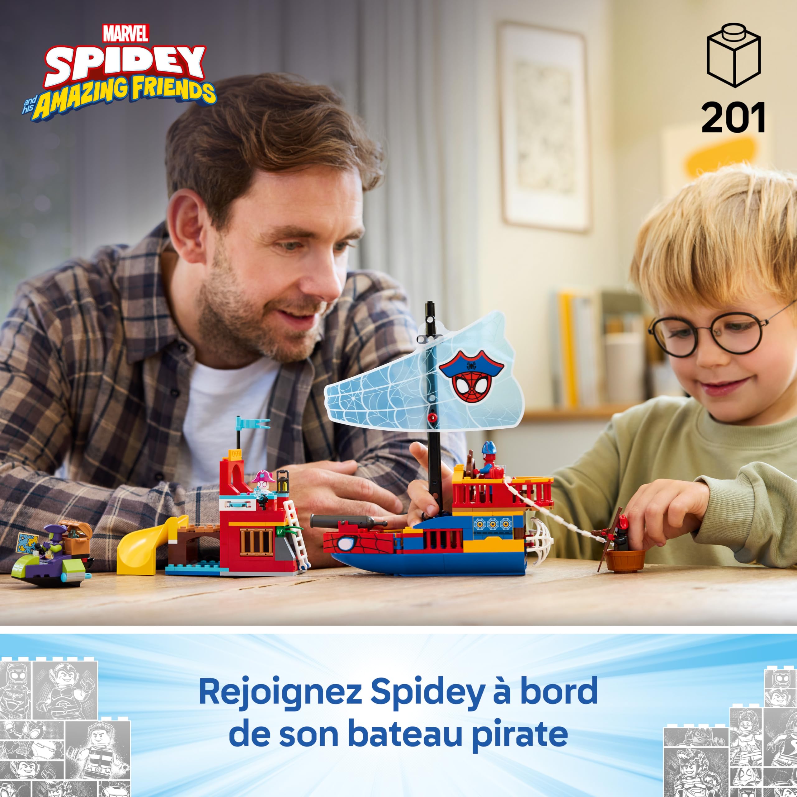 lego-marvel-spidey-11208-bateau-pirate-quipe-spidey-201-pi-ces image 2