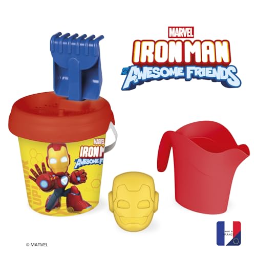 smoby-iron-man-seau-de-plage-garni-6-accessoires-plastique-recycl image 5