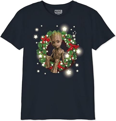 marvel-t-shirt-gar-on-bomarcots179-noir-coton-super-h-ros image 4