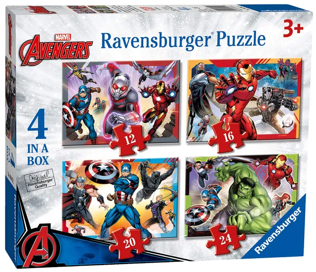 ravensburger-puzzle-4-en-1-marvel-avengers-19x14-cm-3-ans image 1
