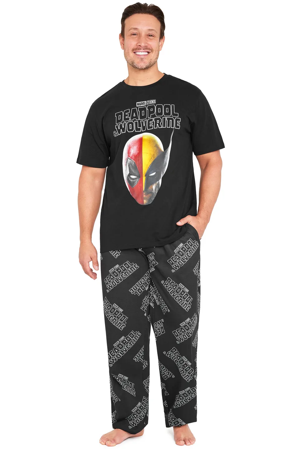 marvel-deadpool-wolverine-pyjama-homme-2-pi-ces-taille-m image 1