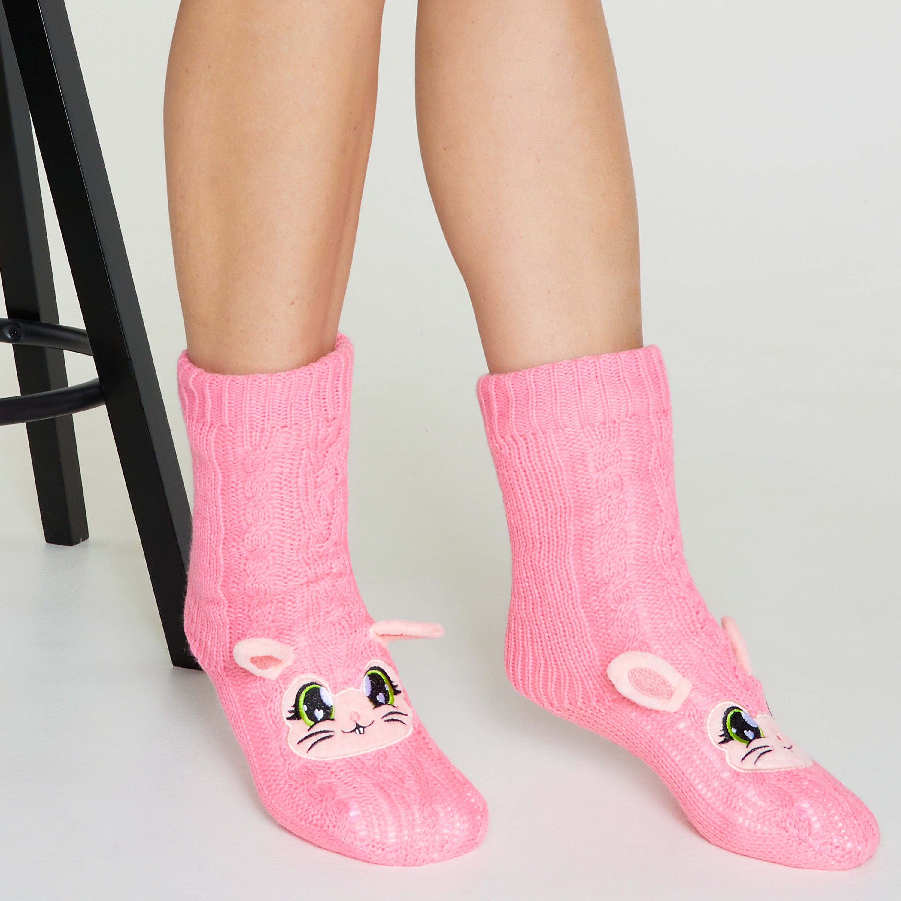 citycomfort-chaussettes-pilou-femme-lapin-rose image 4