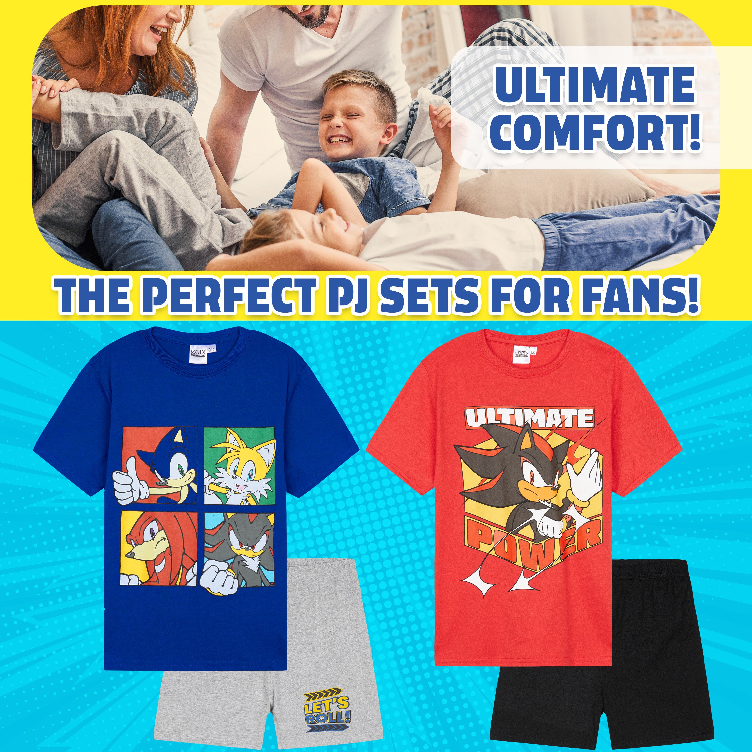sonic-pyjama-court-gar-on-ensemble-t-t-shirt-short image 3