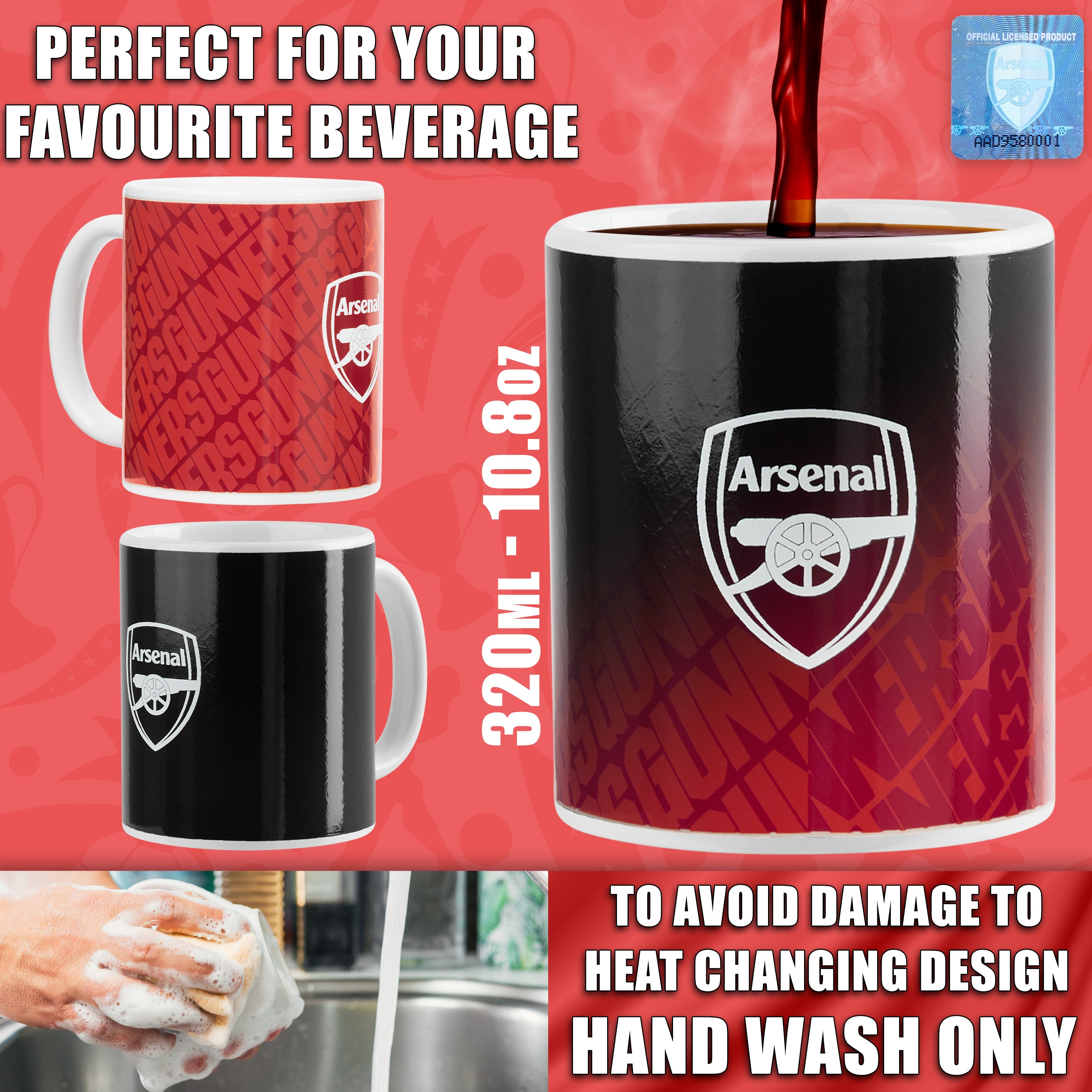 arsenal-mug-c-ramique-thermosensible-320-ml image 6